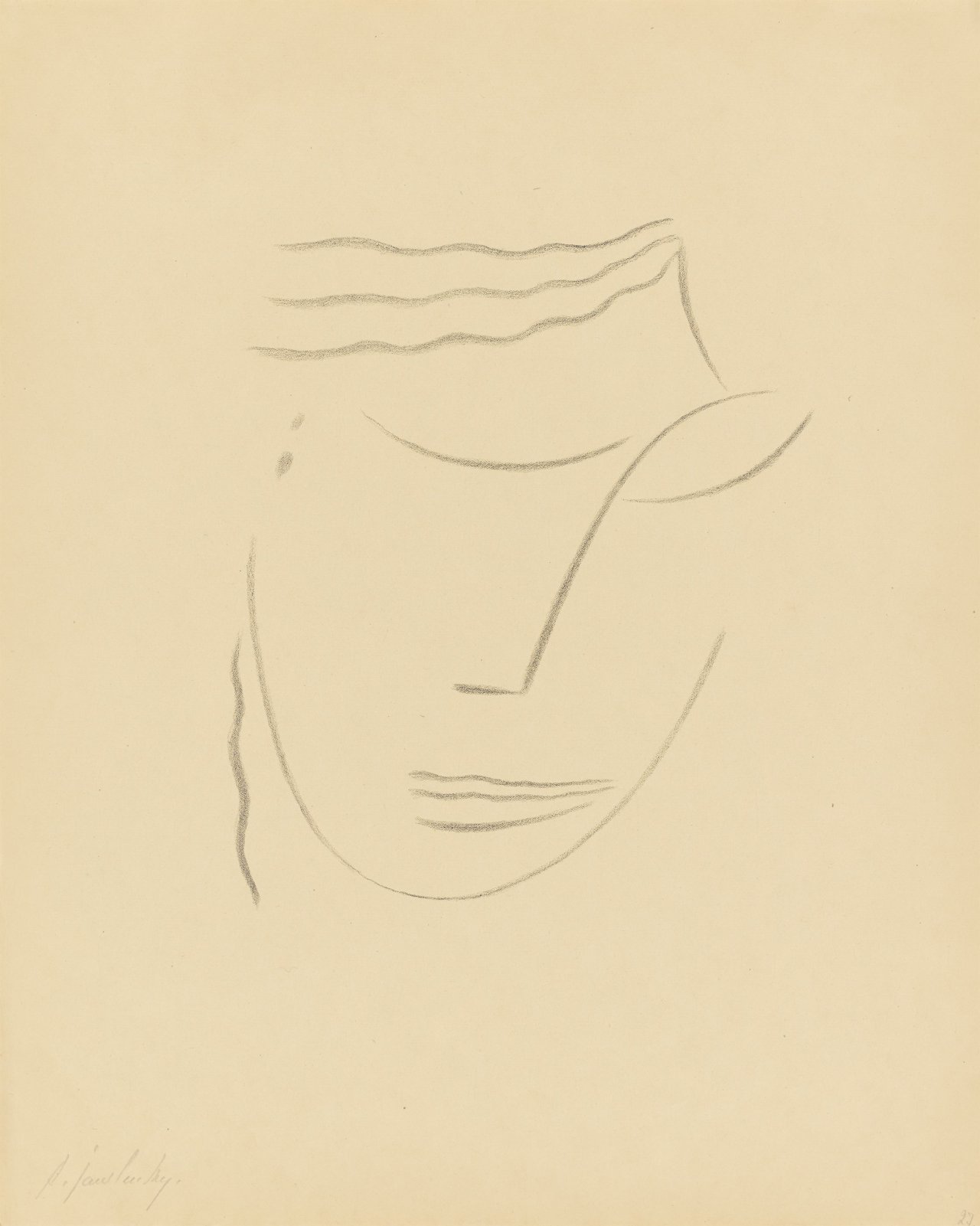 This picture shows the following artwork: Alexej von Jawlensky. ”Kopf III”. 1922.