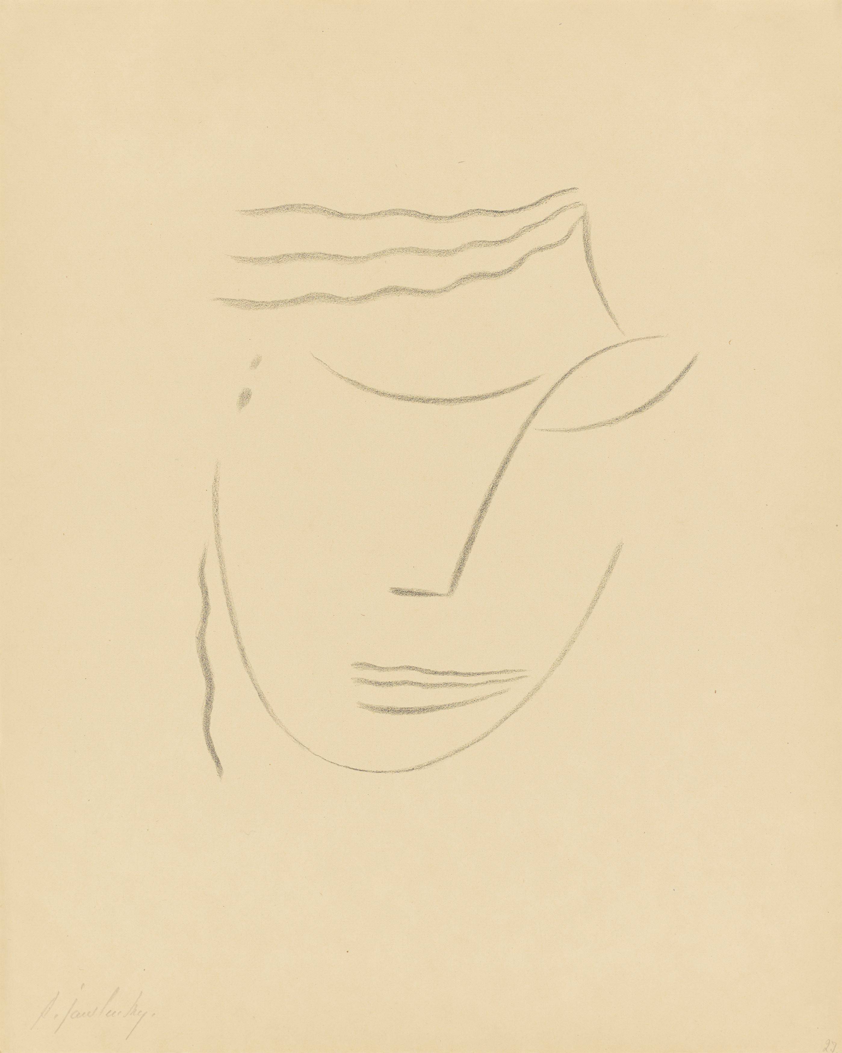 This picture shows the following artwork: Alexej von Jawlensky. ”Kopf III”. 1922.