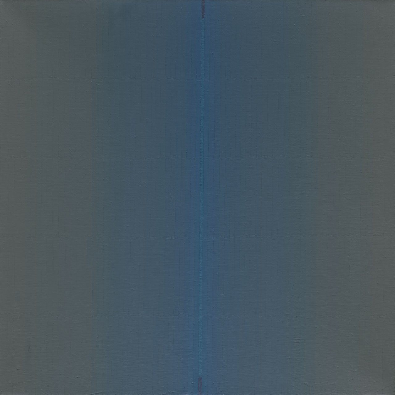 Auf diesem Bild ist das folgende Kunstwerk zu sehen: Johannes Geccelli. „MITTBLAU QUADRAT“ / „BLAURAND QUADRAT“. 1994.