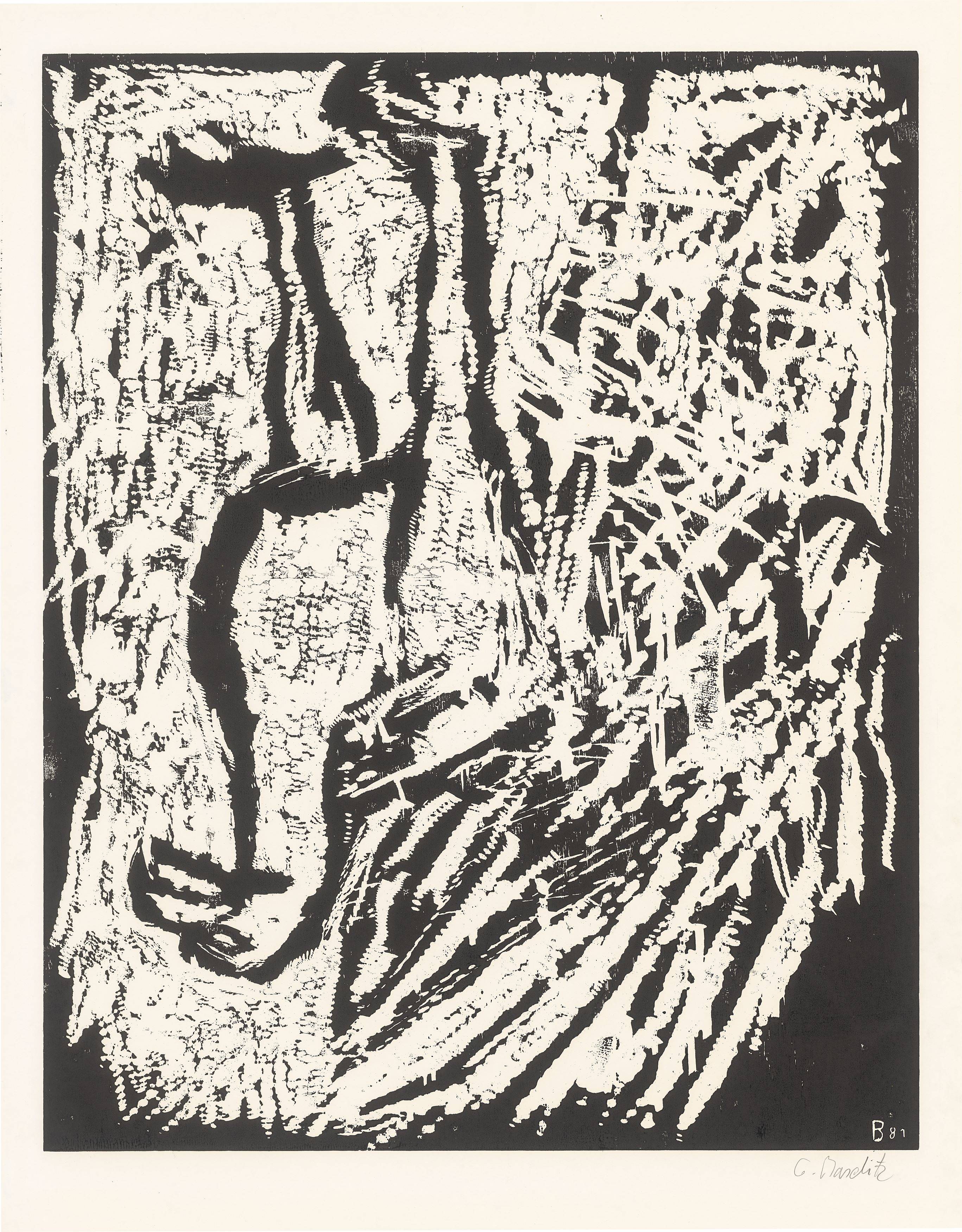 This picture shows the following artwork: Georg Baselitz. ”Adler”. 1981.