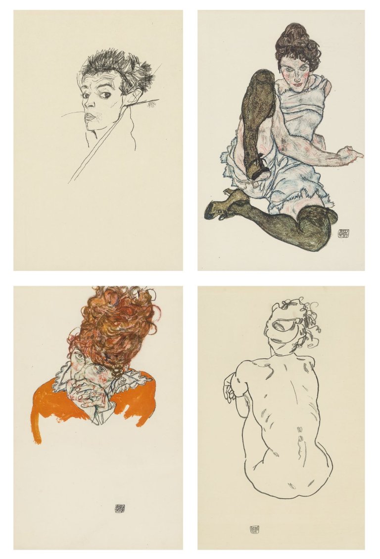 Auf diesem Bild ist das folgende Kunstwerk zu sehen: Handzeichnungen. 1910-18/20.