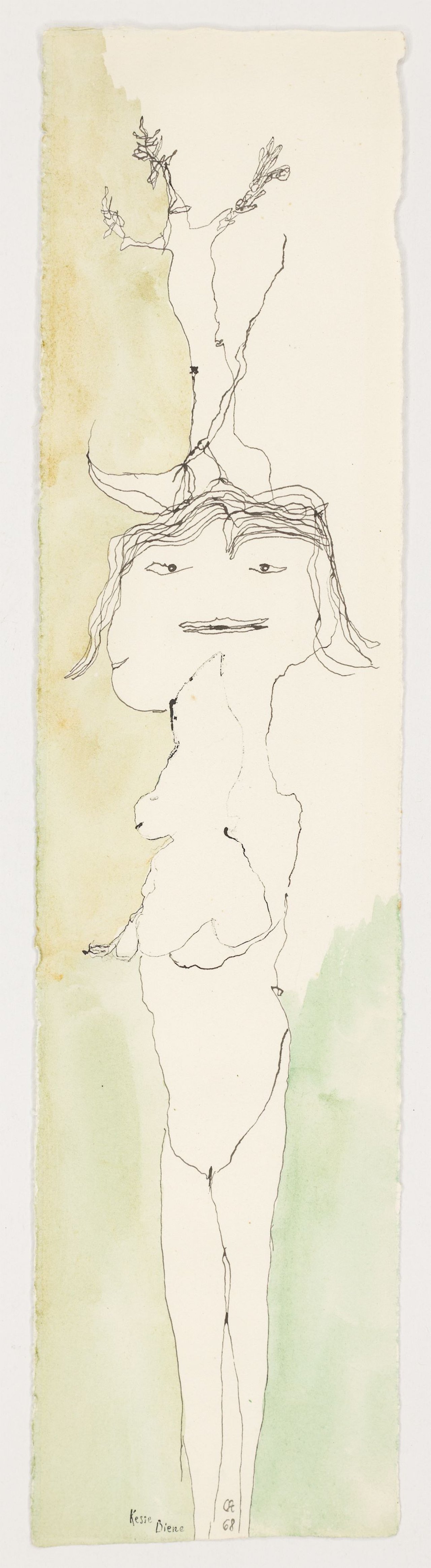 This picture shows the following artwork: Gerhard Altenbourg. ”Kesse Biene”. 1968.