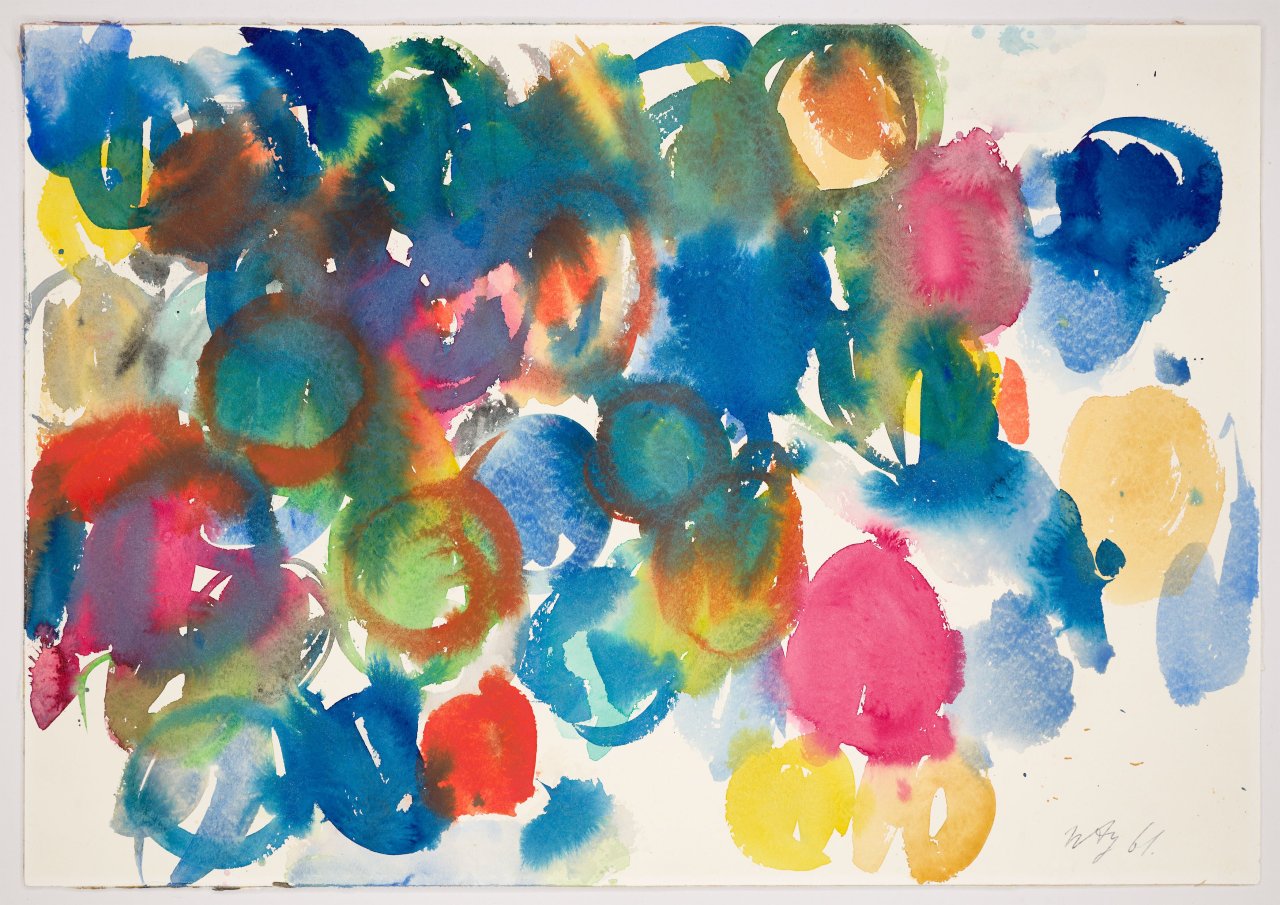 This picture shows the following artwork: Ernst Wilhelm Nay. ”Ohne Titel”. 1961.