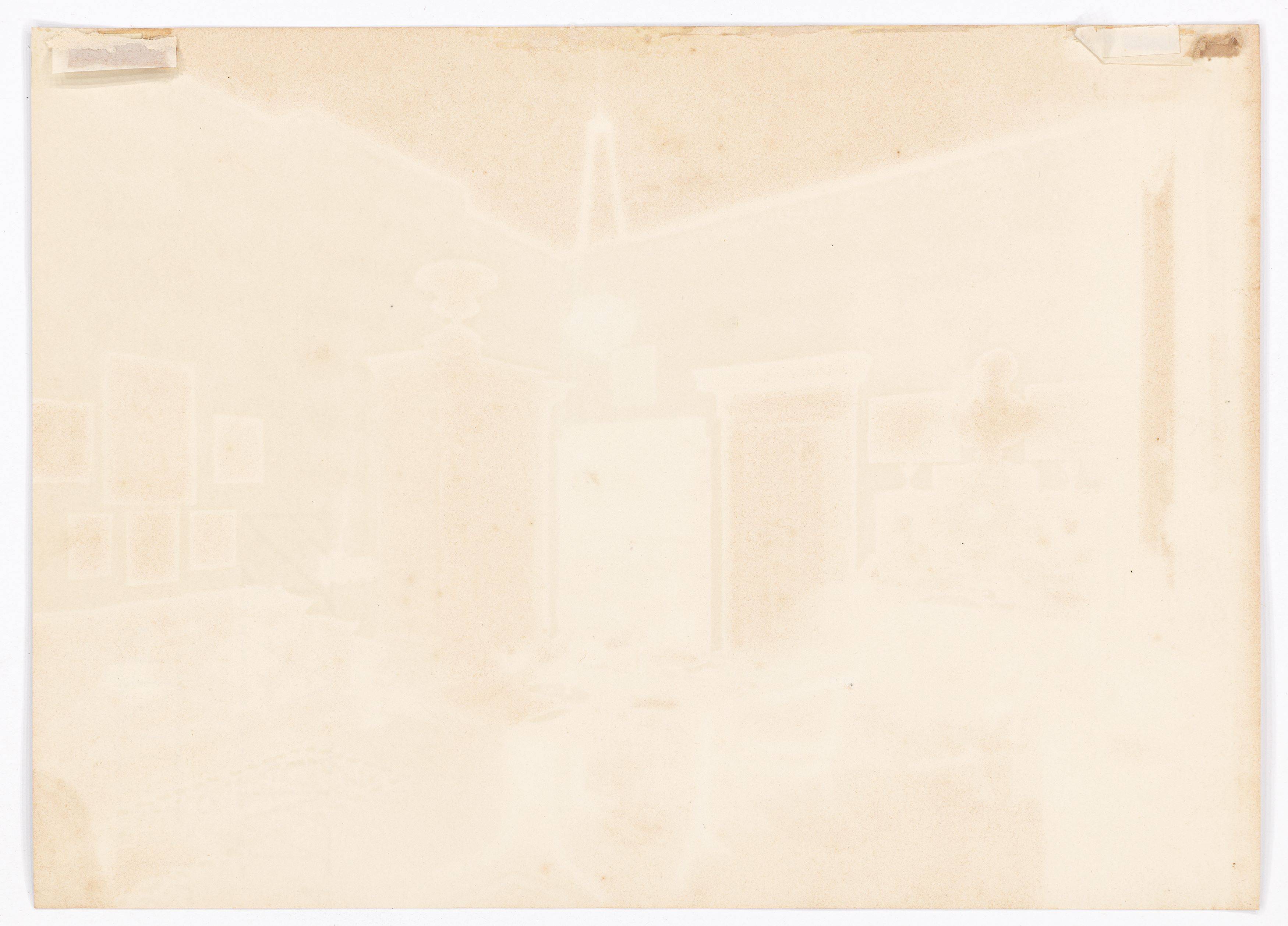 Auf diesem Bild ist das folgende Kunstwerk zu sehen: Eduard Gaertner. „Zimmer des Direktors im Joachimsthalschen Gymnasium“. 1857.