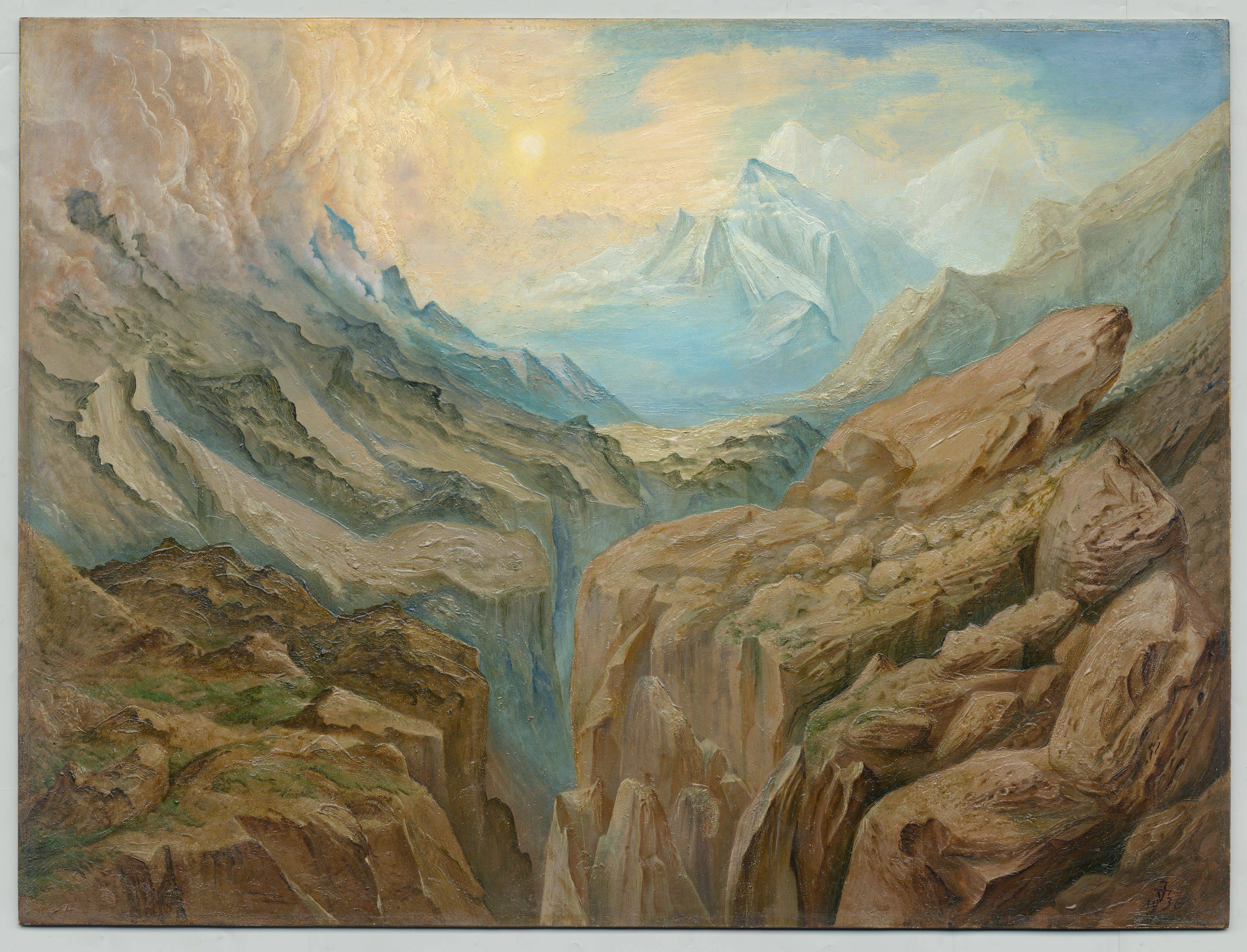 Auf diesem Bild ist das folgende Kunstwerk zu sehen: Otto Dix. „Am Julierpass“. 1936.