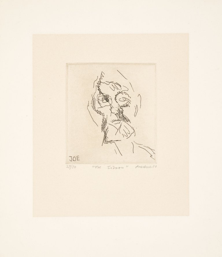This picture shows the following artwork: Frank Auerbach. ”Joe Tilson”. 1980.