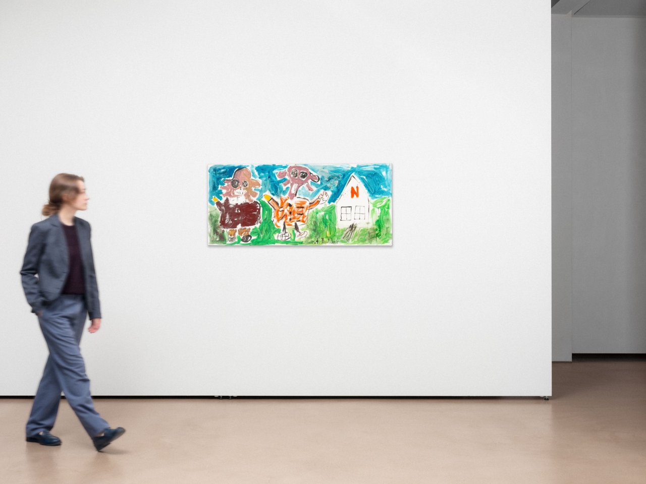 This picture shows the following artwork: André Butzer. Untitled (mit N-Haus). 2007.