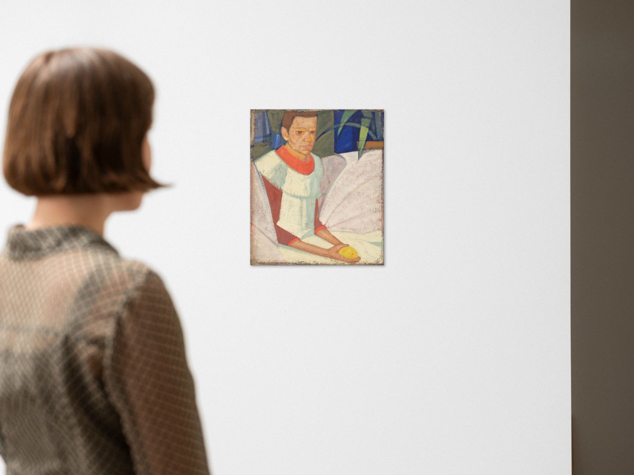 Auf diesem Bild ist das folgende Kunstwerk zu sehen: Hermann Glöckner. „Mädchen mit Frucht“. 1927.