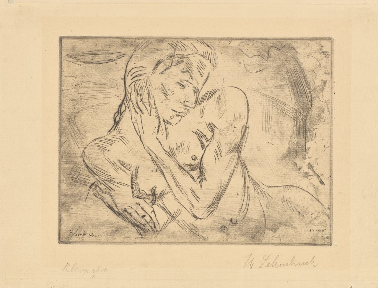 This picture shows the following artwork: Wilhelm Lehmbruck. ”Kleopatra I”. 1911.