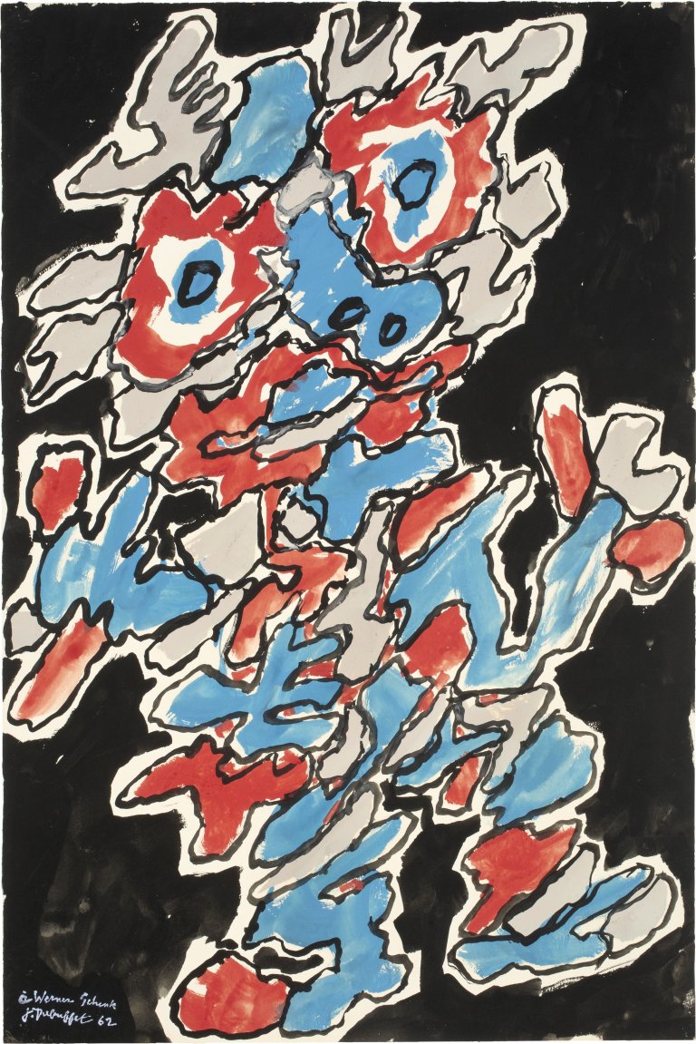Auf diesem Bild ist das folgende Kunstwerk zu sehen: Jean Dubuffet. „Personnage des ‚Légendes‘“. 1962.