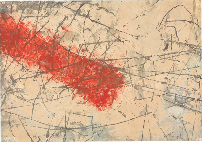 This picture shows the following artwork: Carl Buchheister. ”Komposition Do/1957”. 1957.