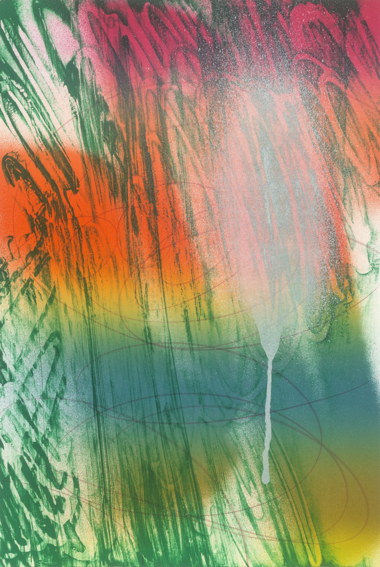 This picture shows the following artwork: Katharina Grosse. ”Fo' Faux Rocks”. 2007.