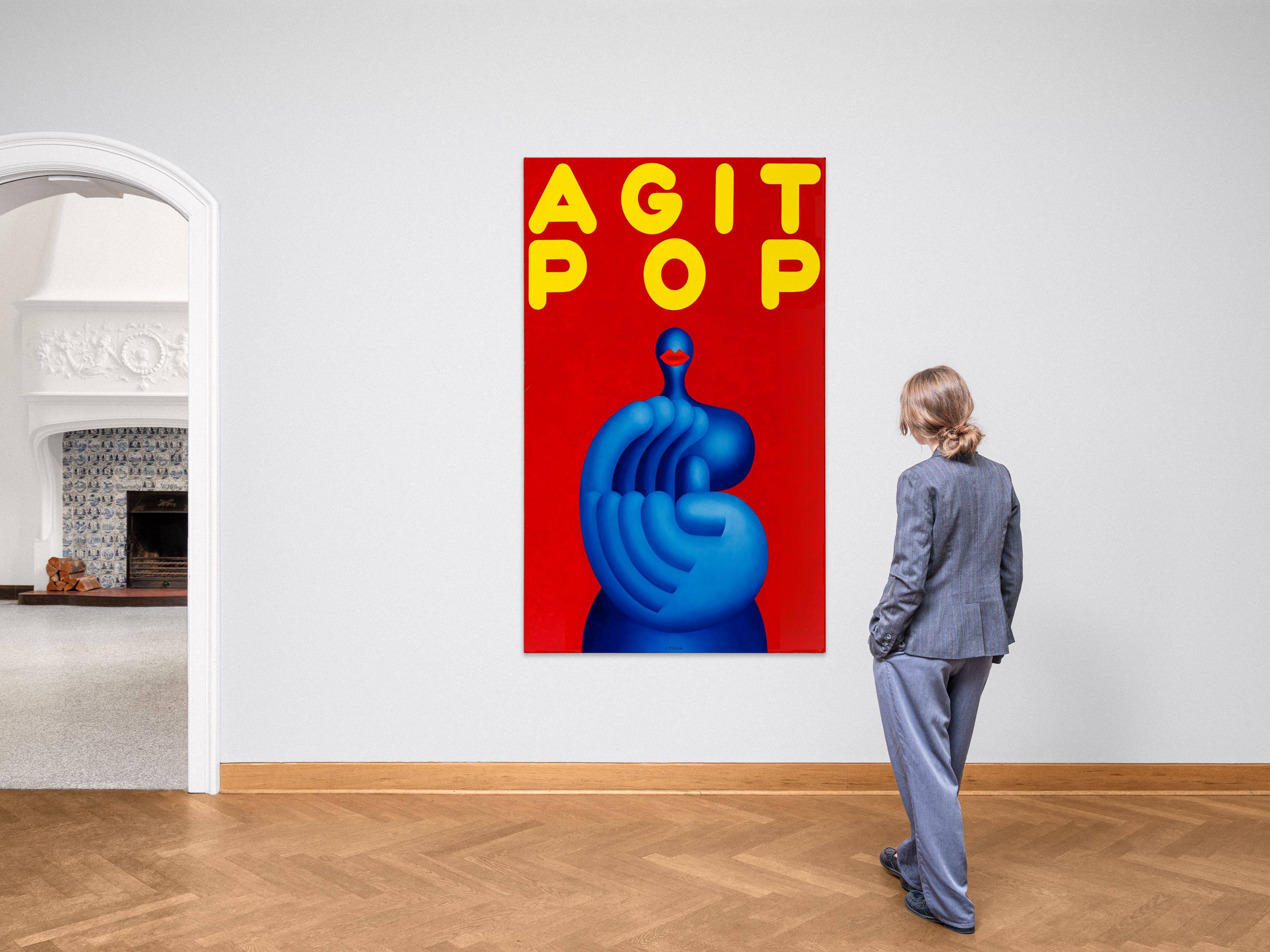 This picture shows the following artwork: Hans Ticha. ”AGIT-POP”. 1991.