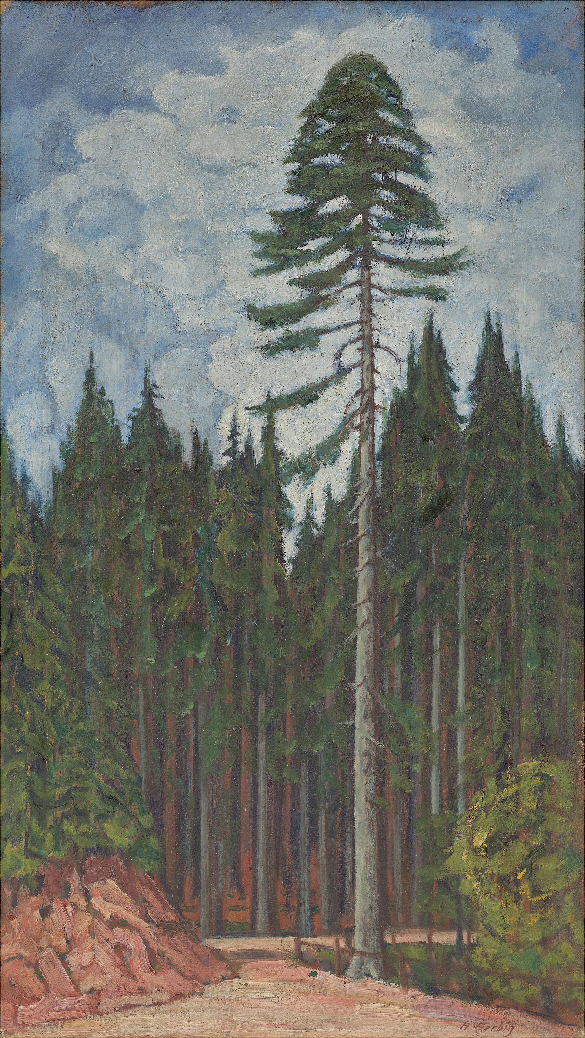 This picture shows the following artwork: Alexander Gerbig. Untitled (forest clearing).