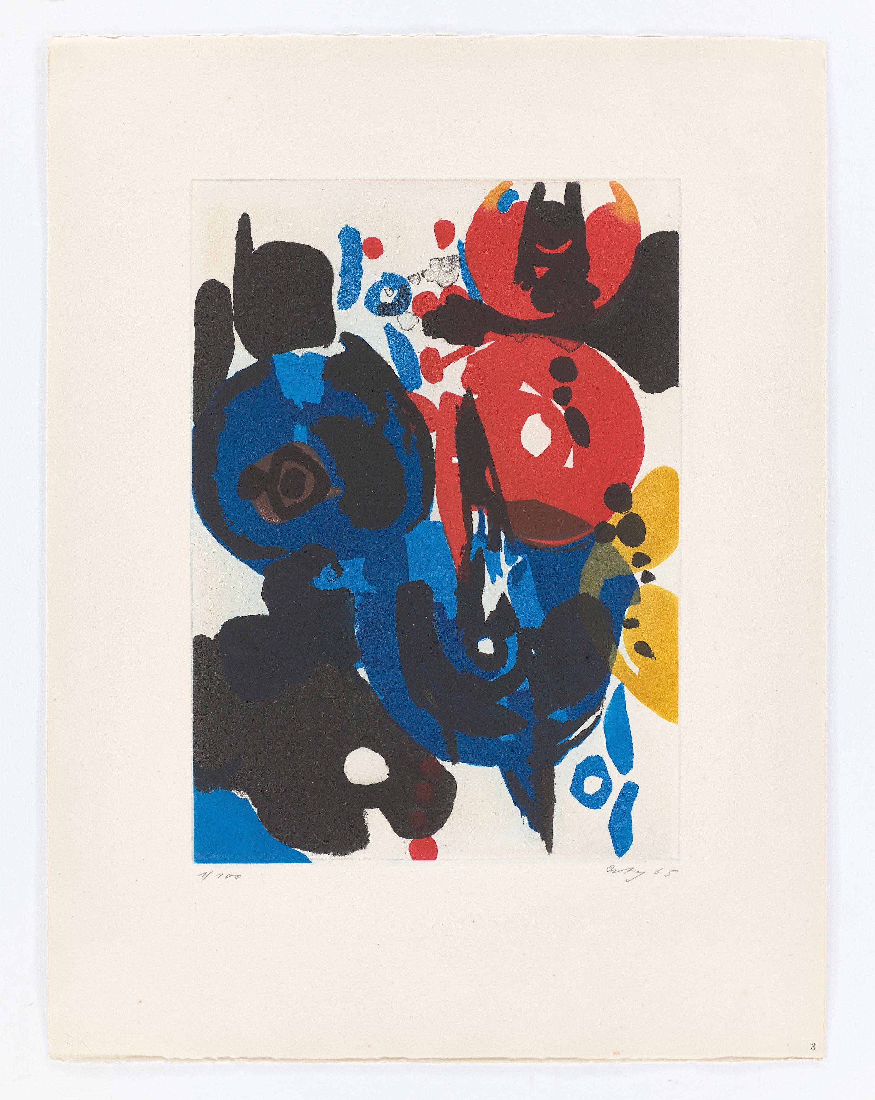 Auf diesem Bild ist das folgende Kunstwerk zu sehen: Ernst Wilhelm Nay. „Sechs Aquatinten“. 1965.