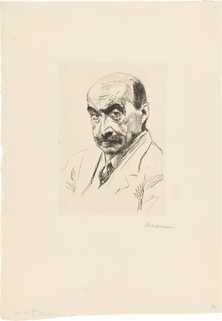 Auf diesem Bild ist das folgende Kunstwerk zu sehen: Max Liebermann. „Selbstportrait“. 1911.