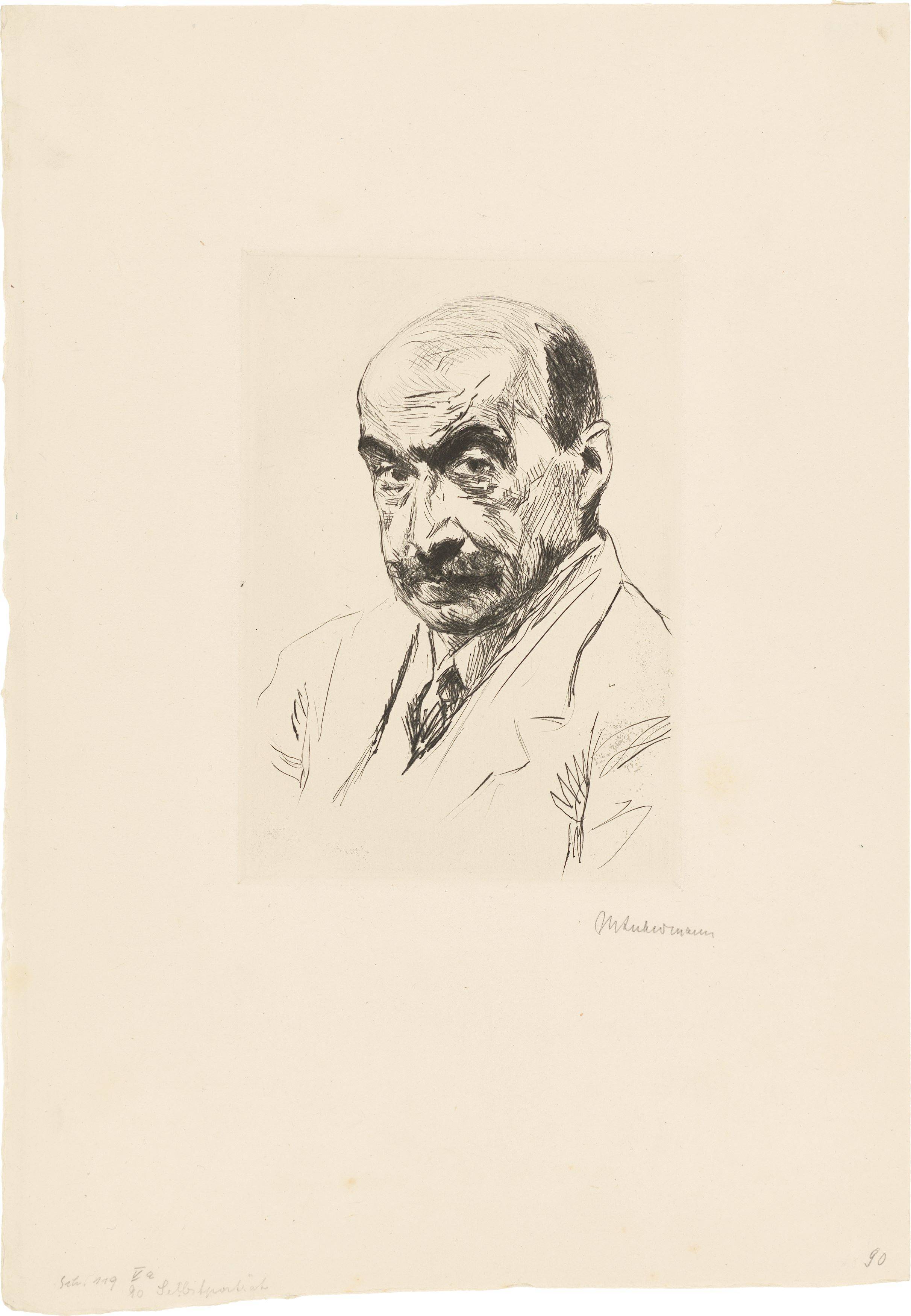 Auf diesem Bild ist das folgende Kunstwerk zu sehen: Max Liebermann. „Selbstportrait“. 1911.
