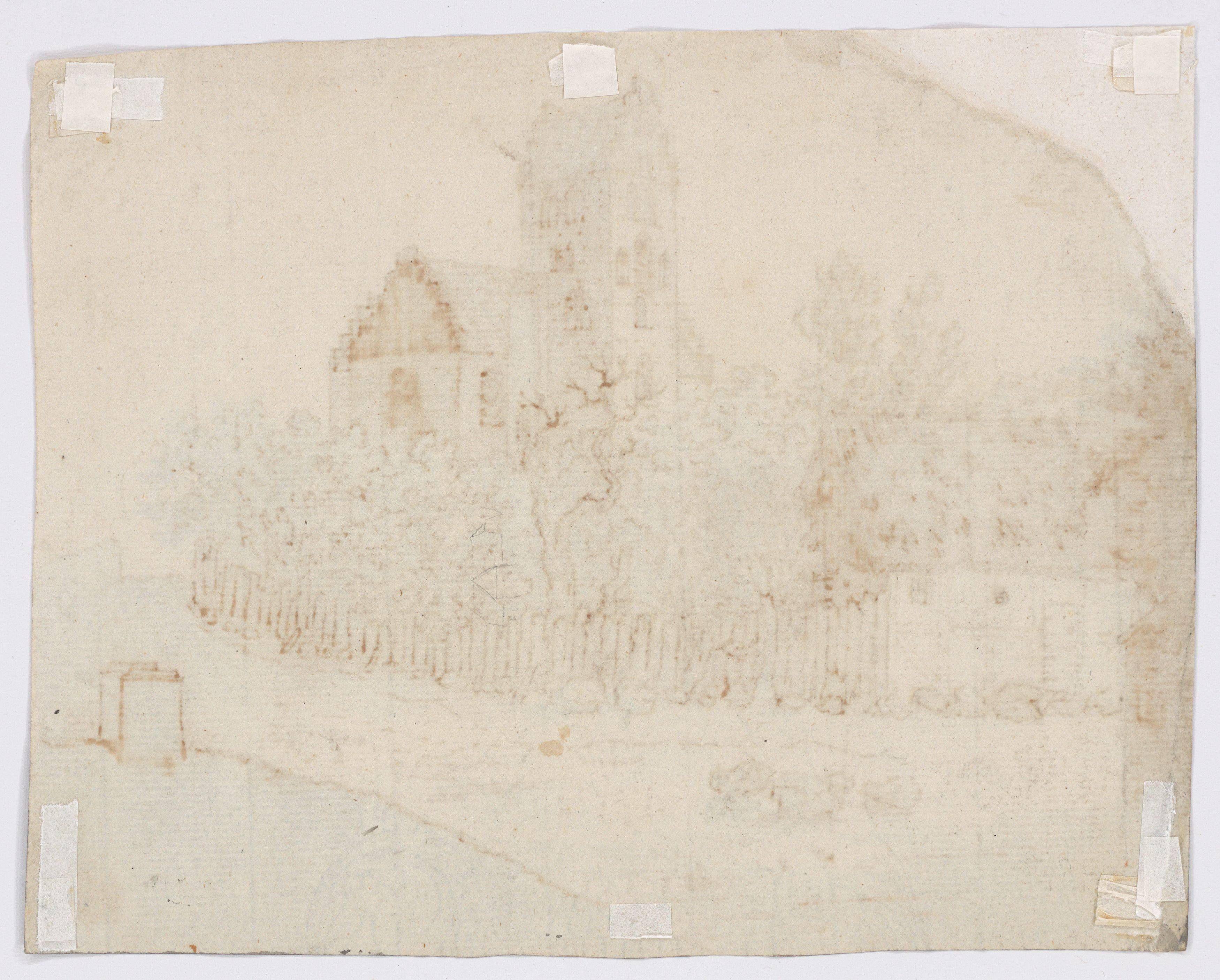 Auf diesem Bild ist das folgende Kunstwerk zu sehen: Caspar David Friedrich. „Kirche von Lyngby“. Um 1795/1797.