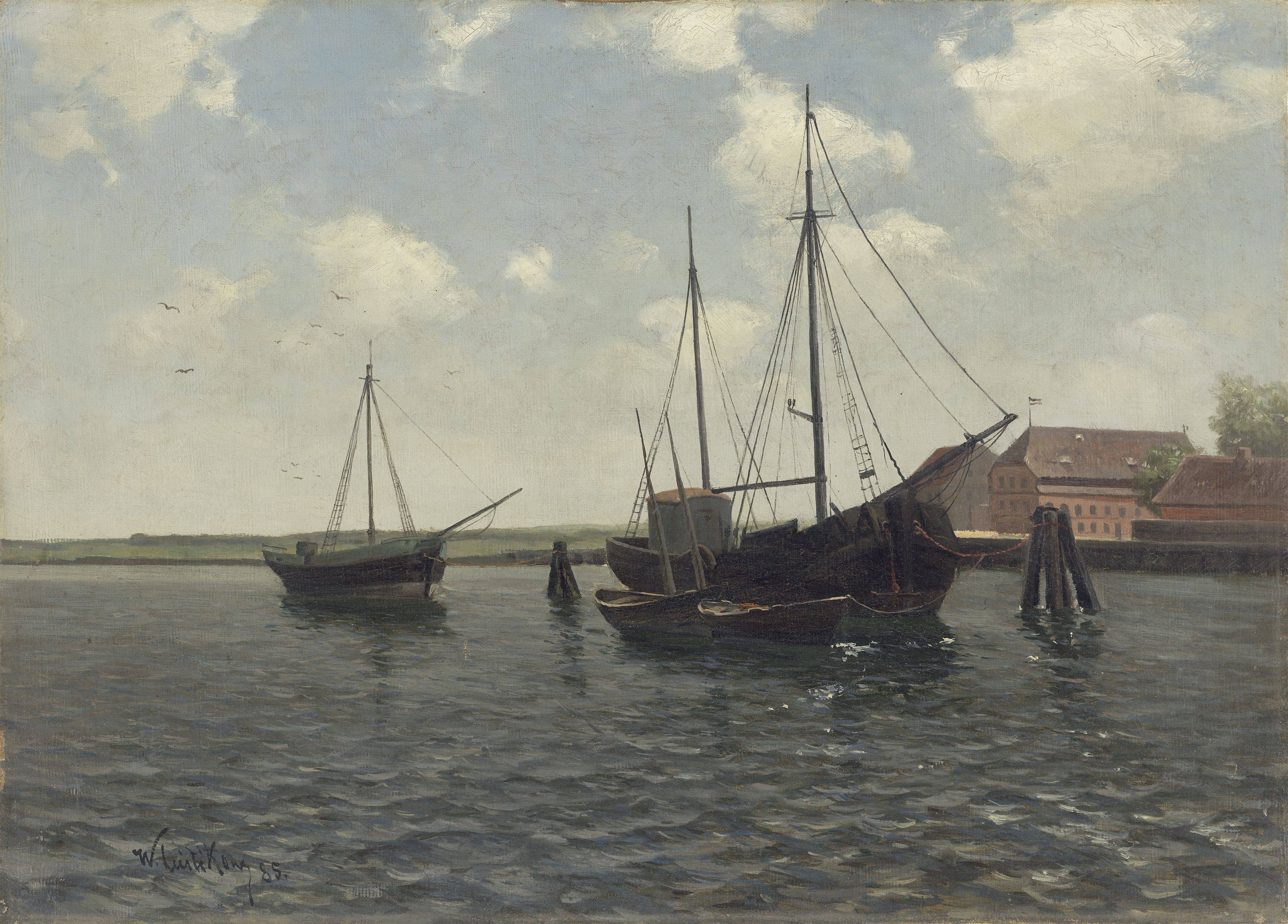 This picture shows the following artwork: Walter Leistikow. Small Harbour. 1885.