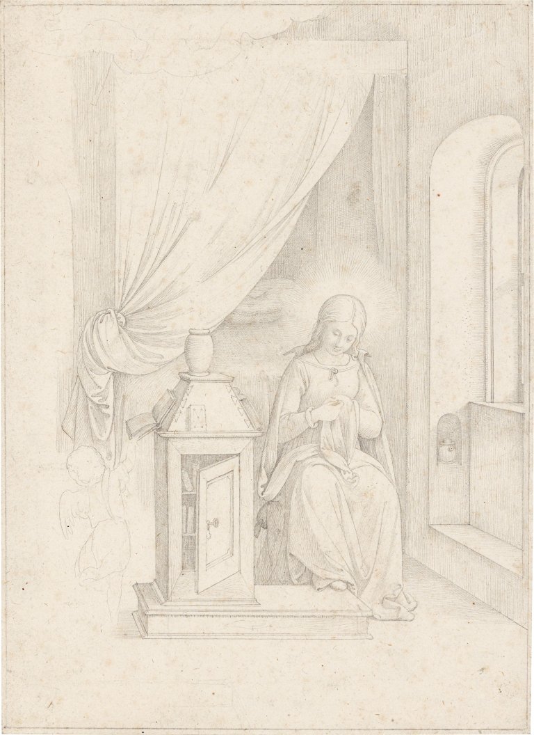 This picture shows the following artwork: Friedrich Overbeck. Mary before the Annunciation. Circa 1815/20.