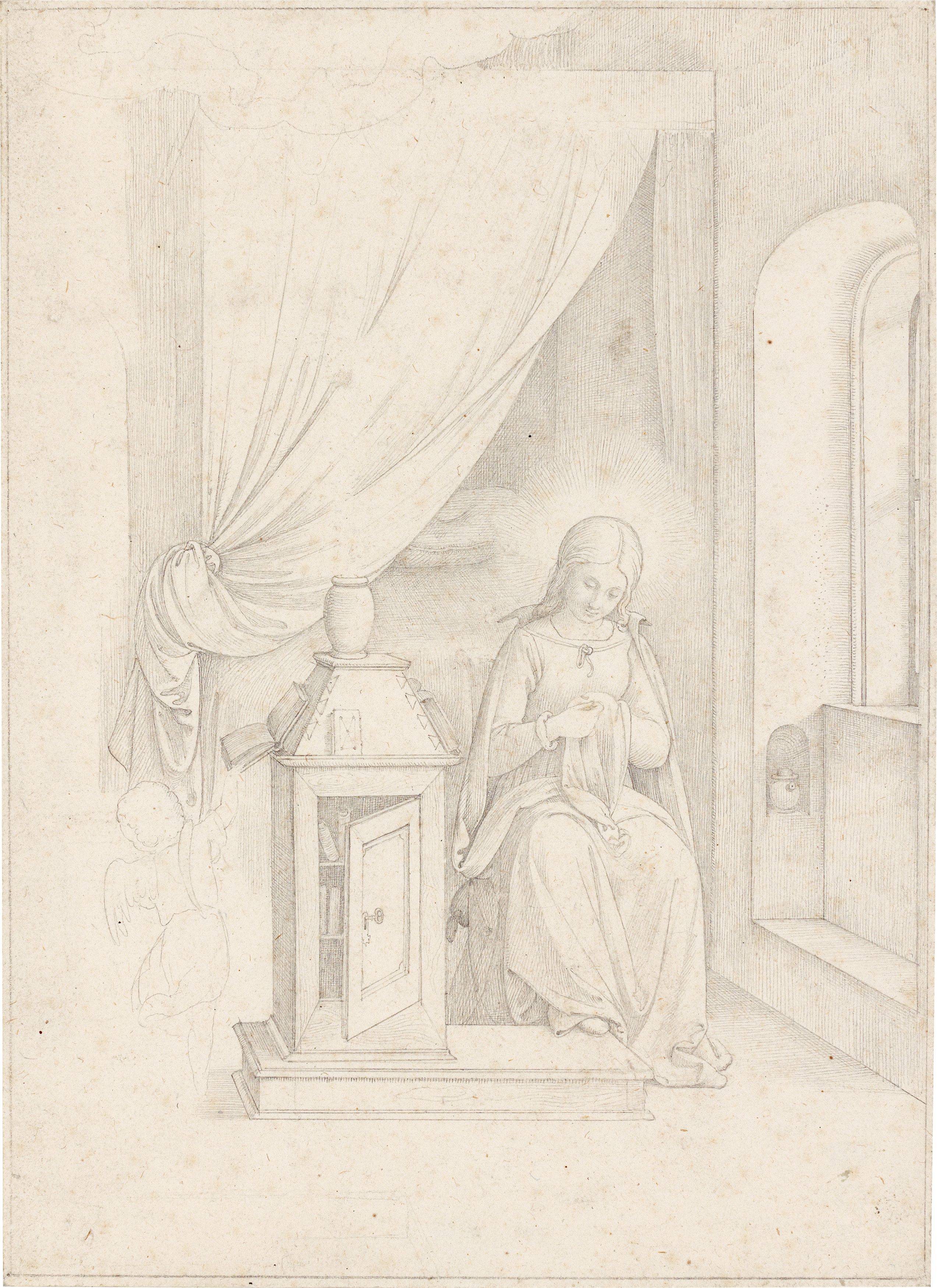 This picture shows the following artwork: Friedrich Overbeck. Mary before the Annunciation. Circa 1815/20.