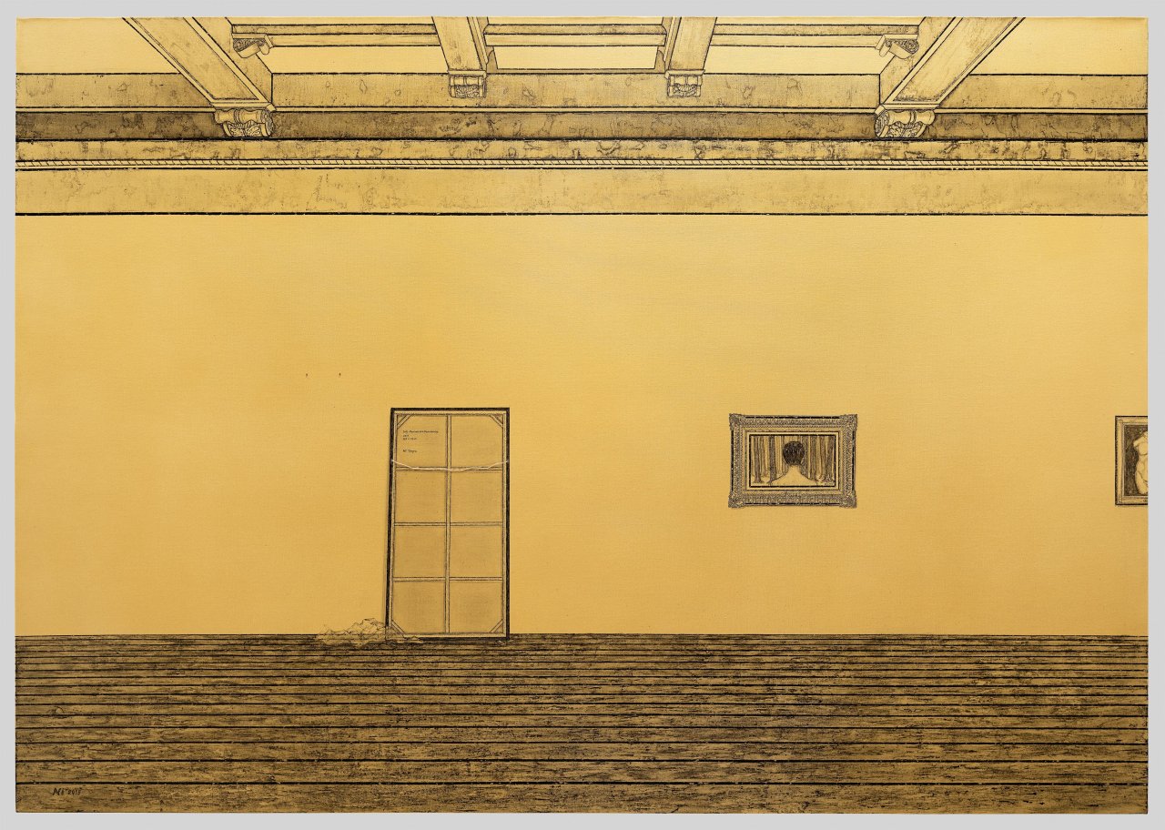 This picture shows the following artwork: Ni Youyu. Three Persons Who Can't Meet in the Same Museum. 2015.