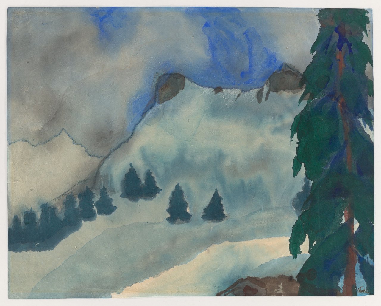 Auf diesem Bild ist das folgende Kunstwerk zu sehen: Emil Nolde. „Arosa“. 1920er Jahre.