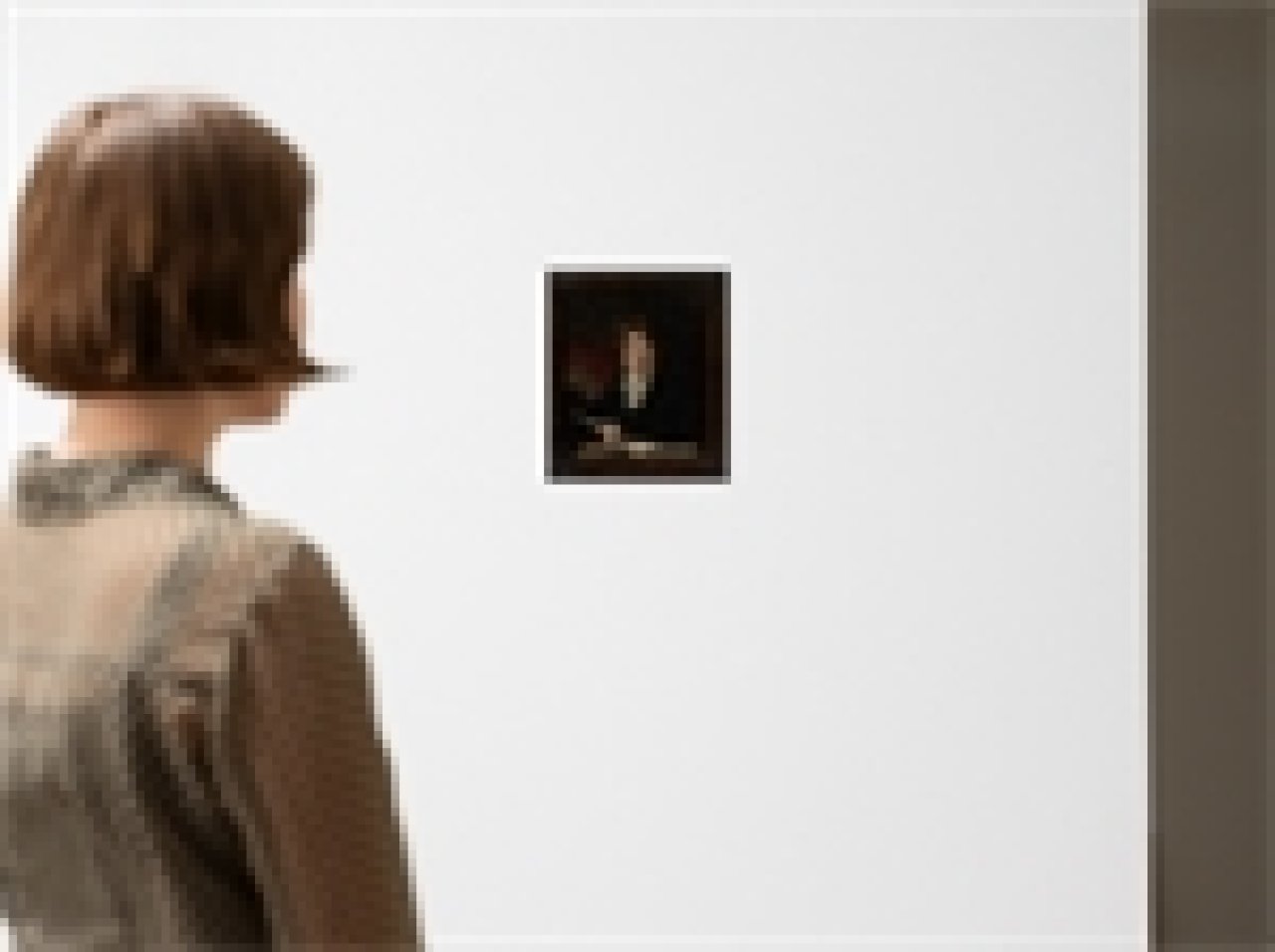 This picture shows the following artwork:  English, um 1800. Portrait of a young man with quill.