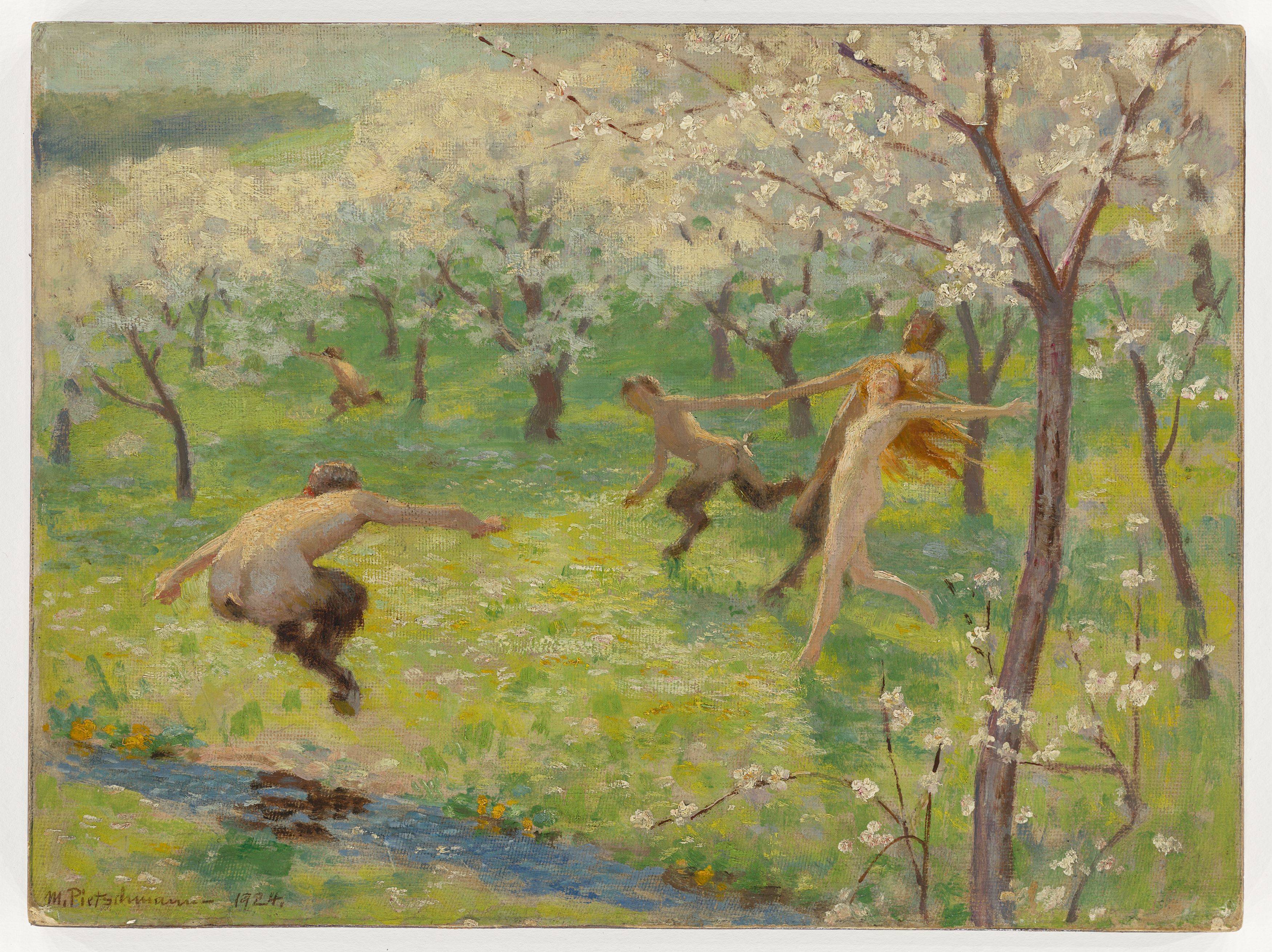 This picture shows the following artwork: Max Pietschmann. Faun's Play. 1924.