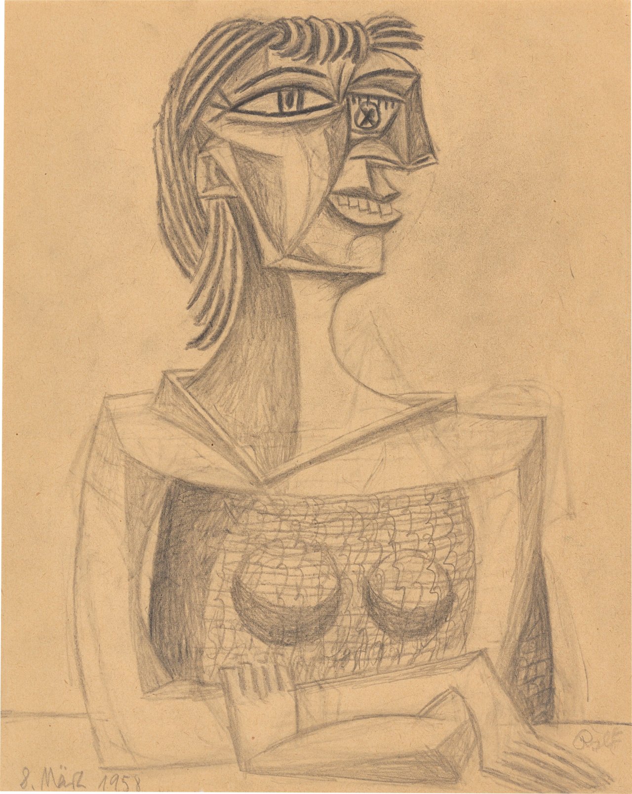 Auf diesem Bild ist das folgende Kunstwerk zu sehen: A.R. Penck. Ohne Titel. 1958.