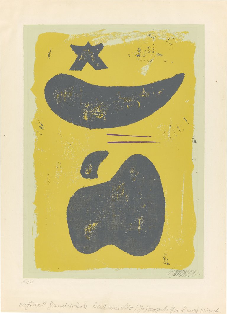 Auf diesem Bild ist das folgende Kunstwerk zu sehen: Willi Baumeister. „Ideogramm“. 1952.