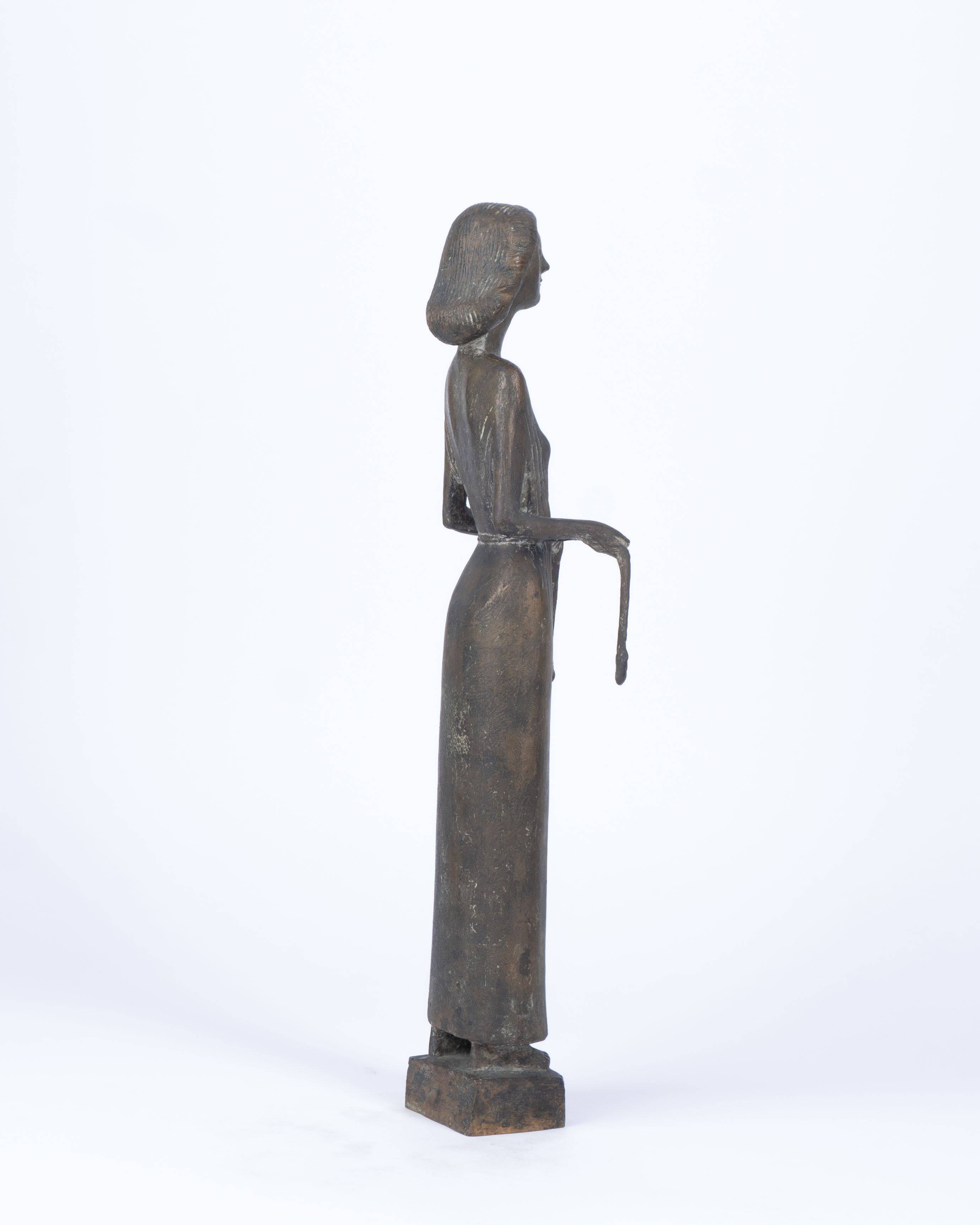 Auf diesem Bild ist das folgende Kunstwerk zu sehen: Gerhard Marcks. „Gürtelbinderin“. 1958.