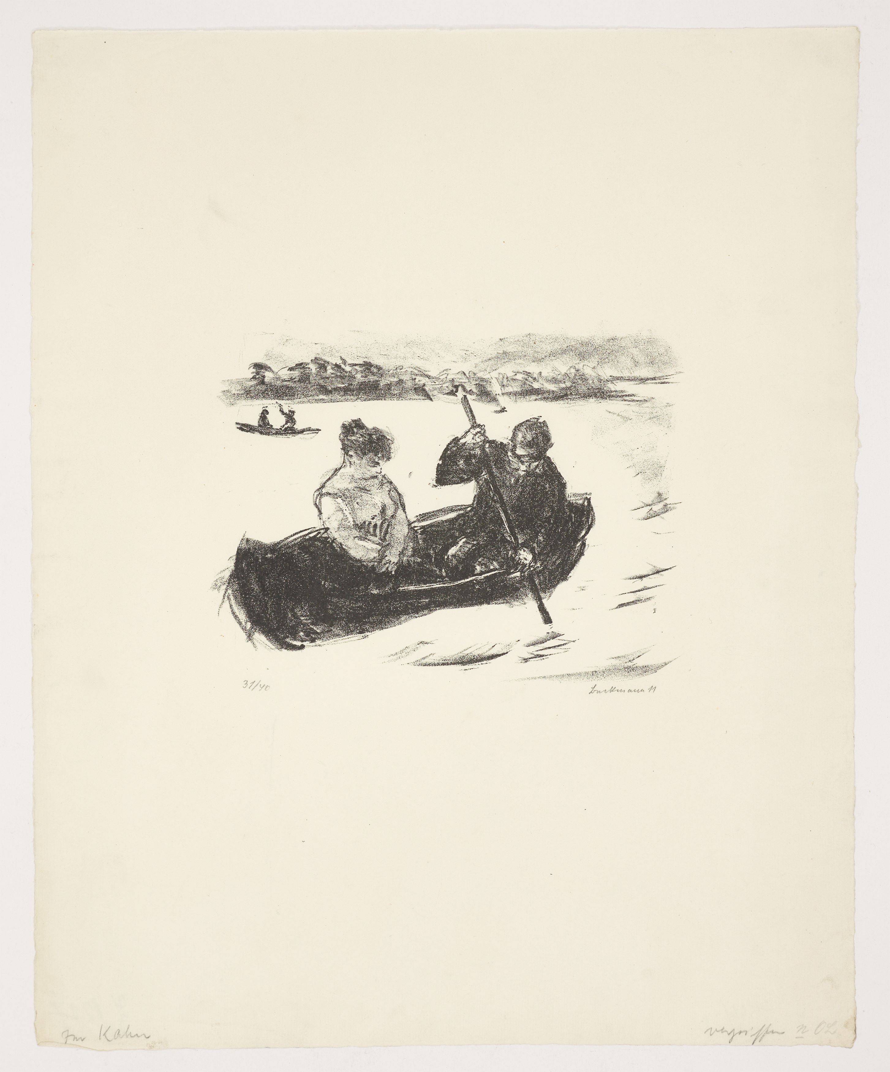 This picture shows the following artwork: Max Beckmann. ”Boote auf dem Tegeler See”. 1911.