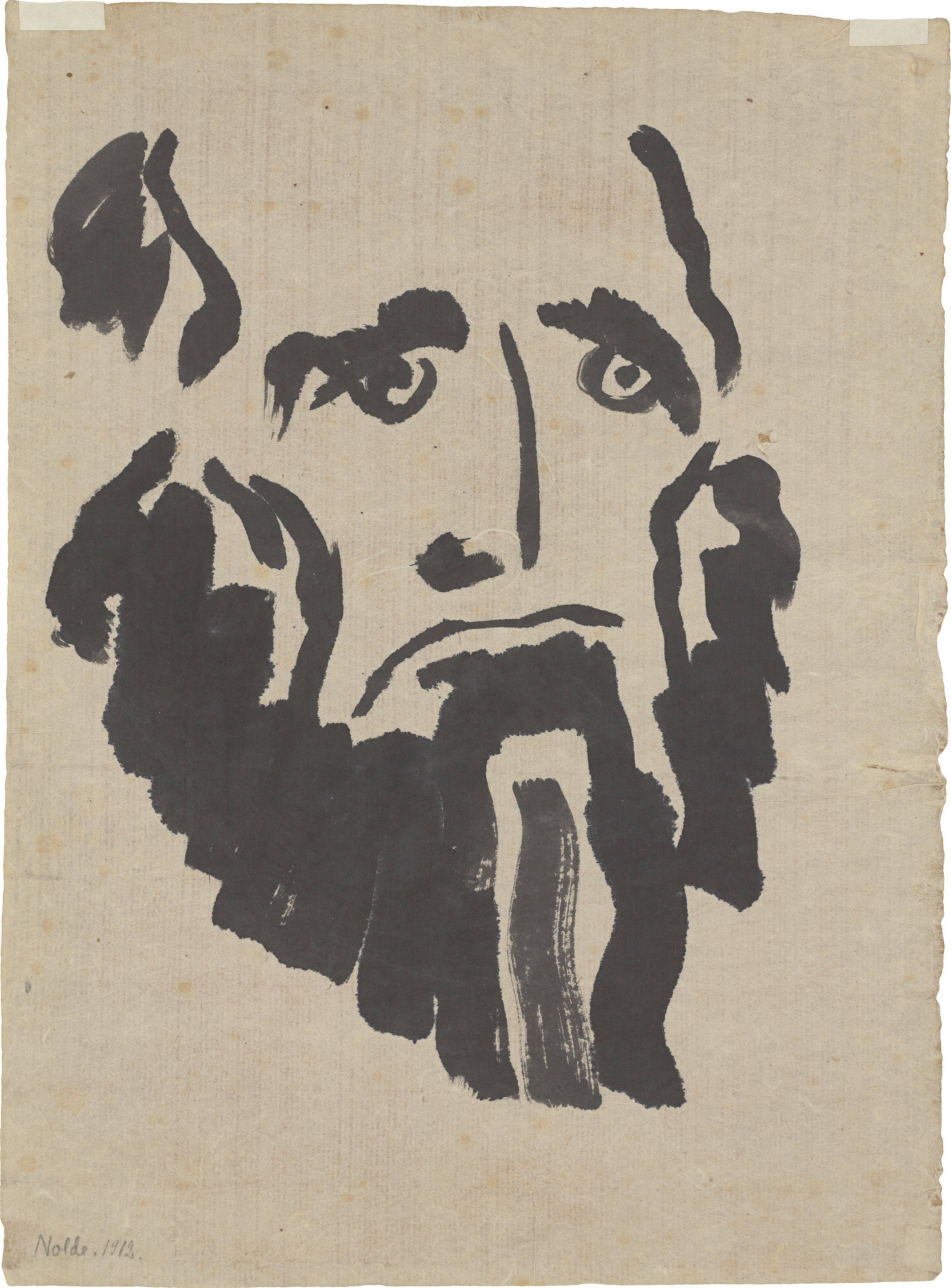 This picture shows the following artwork: Emil Nolde. ”Prophet”. 1912.