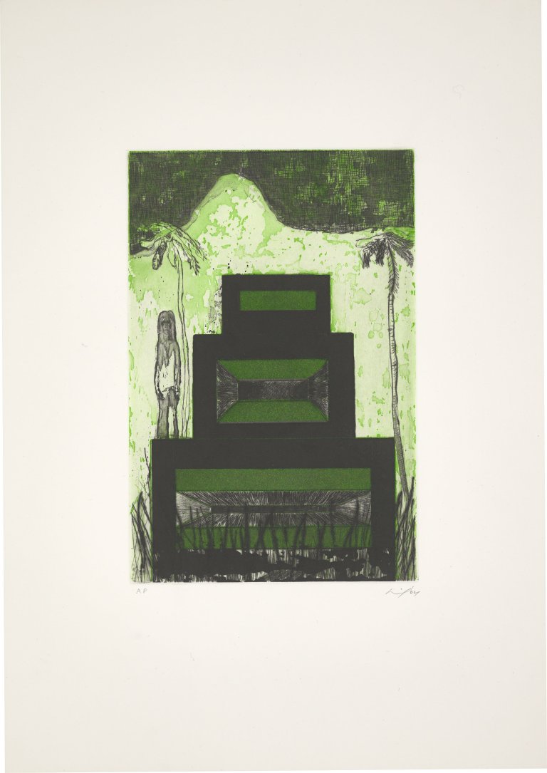 Auf diesem Bild ist das folgende Kunstwerk zu sehen: Peter Doig. „Maracas“. 2004.