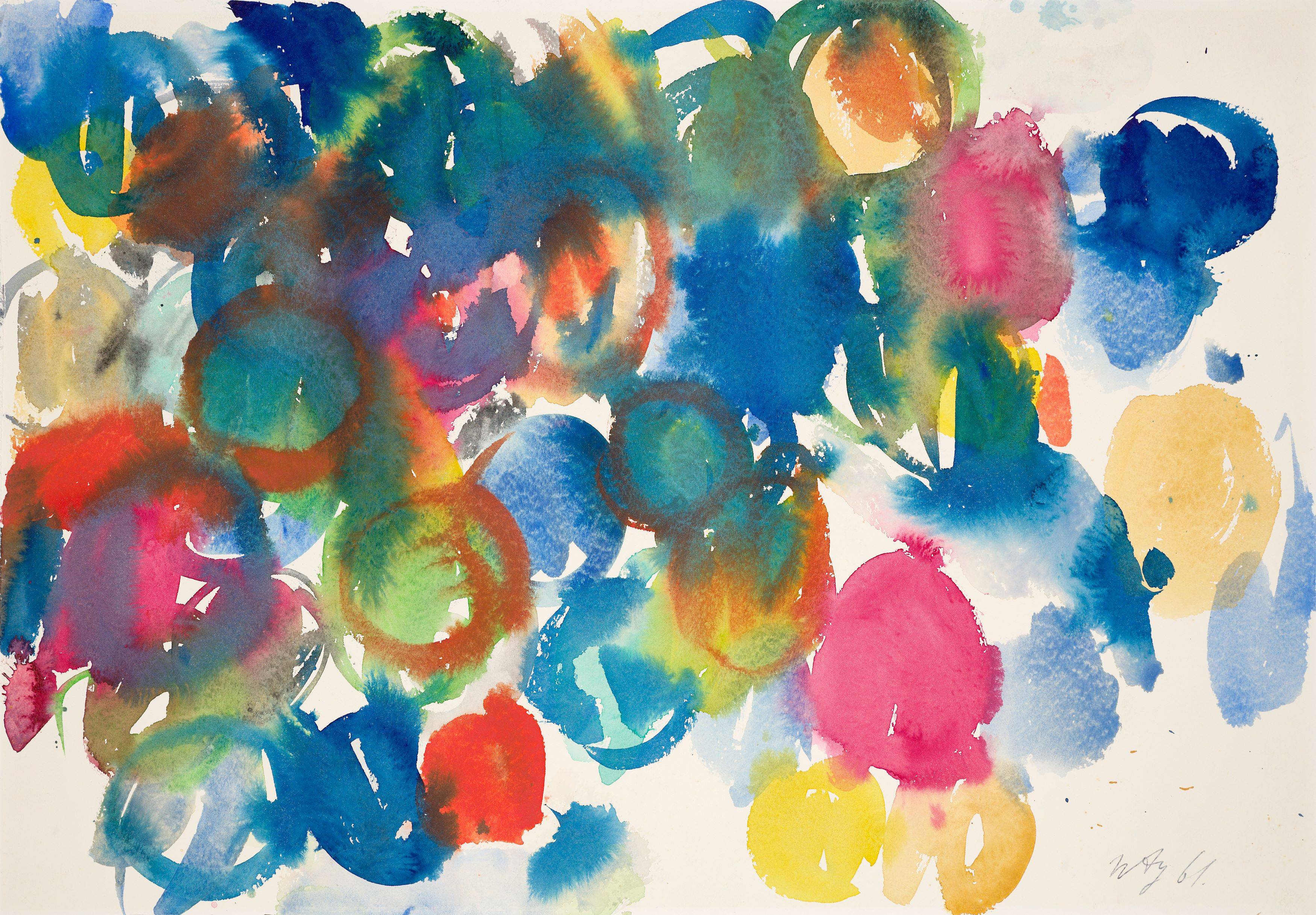 This picture shows the following artwork: Ernst Wilhelm Nay. ”Ohne Titel”. 1961.