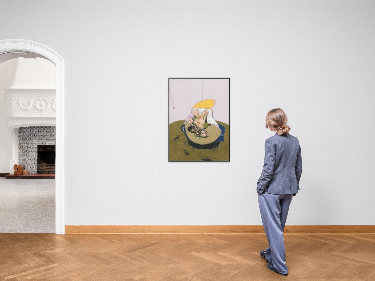 Auf diesem Bild ist das folgende Kunstwerk zu sehen: Francis Bacon. „Lying Figure 1969“ (Small). 1969/2015.