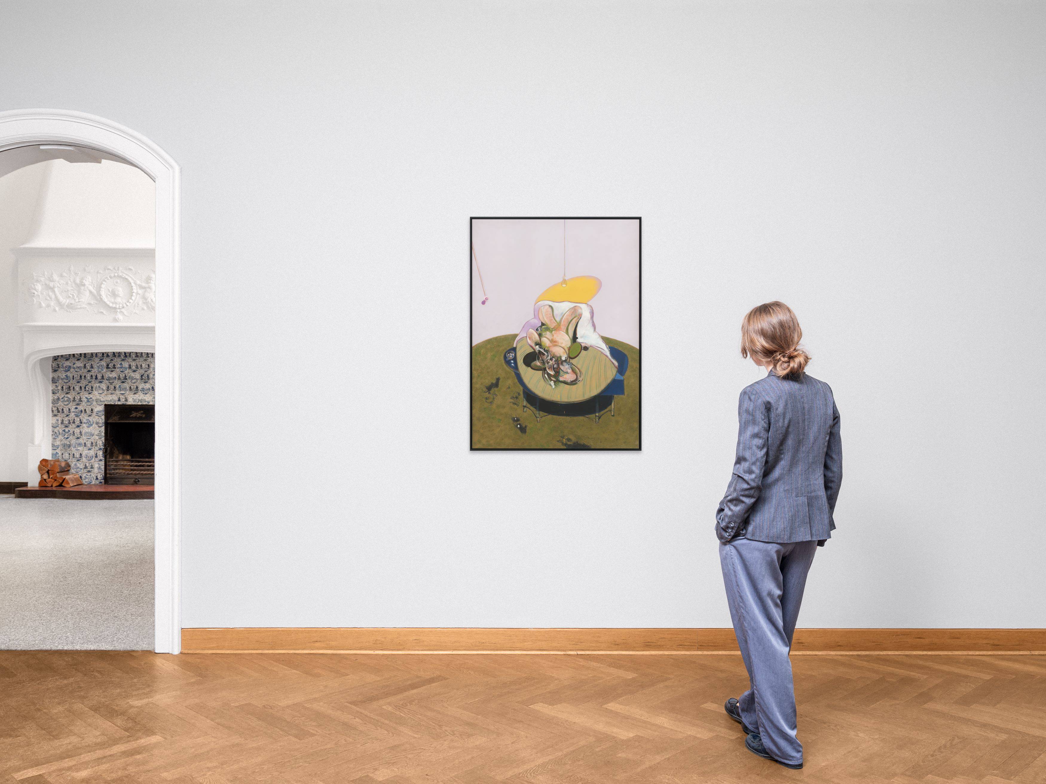 Auf diesem Bild ist das folgende Kunstwerk zu sehen: Francis Bacon. „Lying Figure 1969“ (Small). 1969/2015.