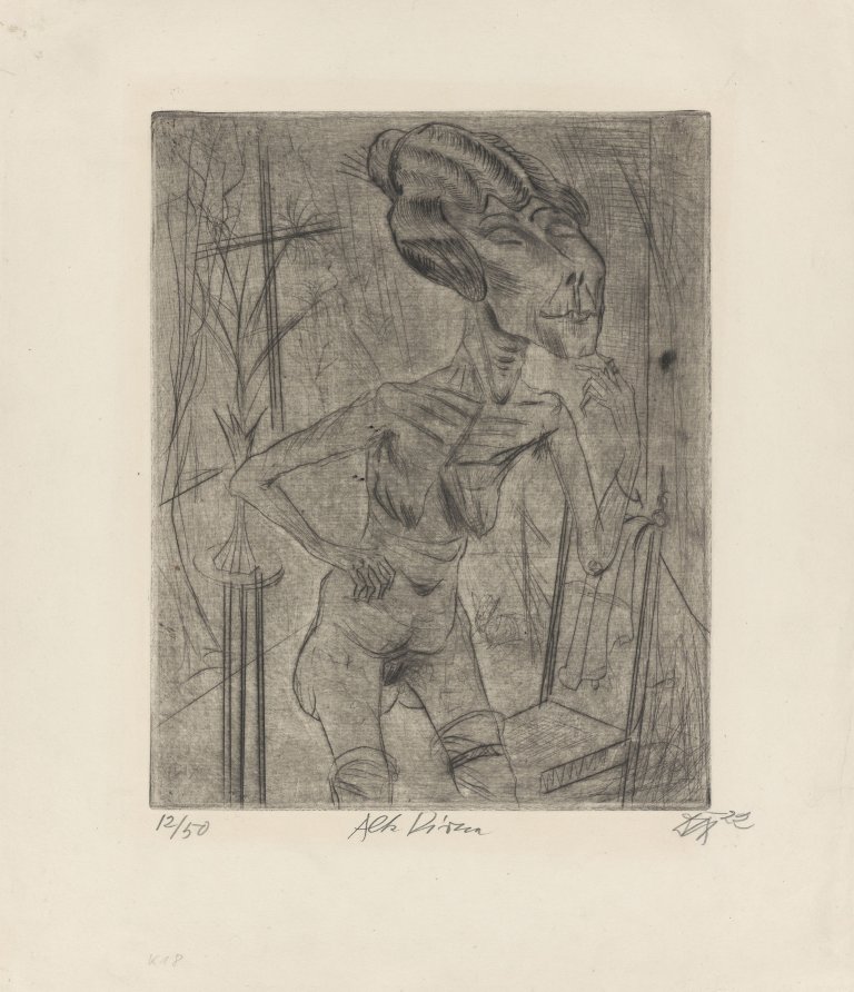 This picture shows the following artwork: Otto Dix. ”Alte Dirne”. 1922.