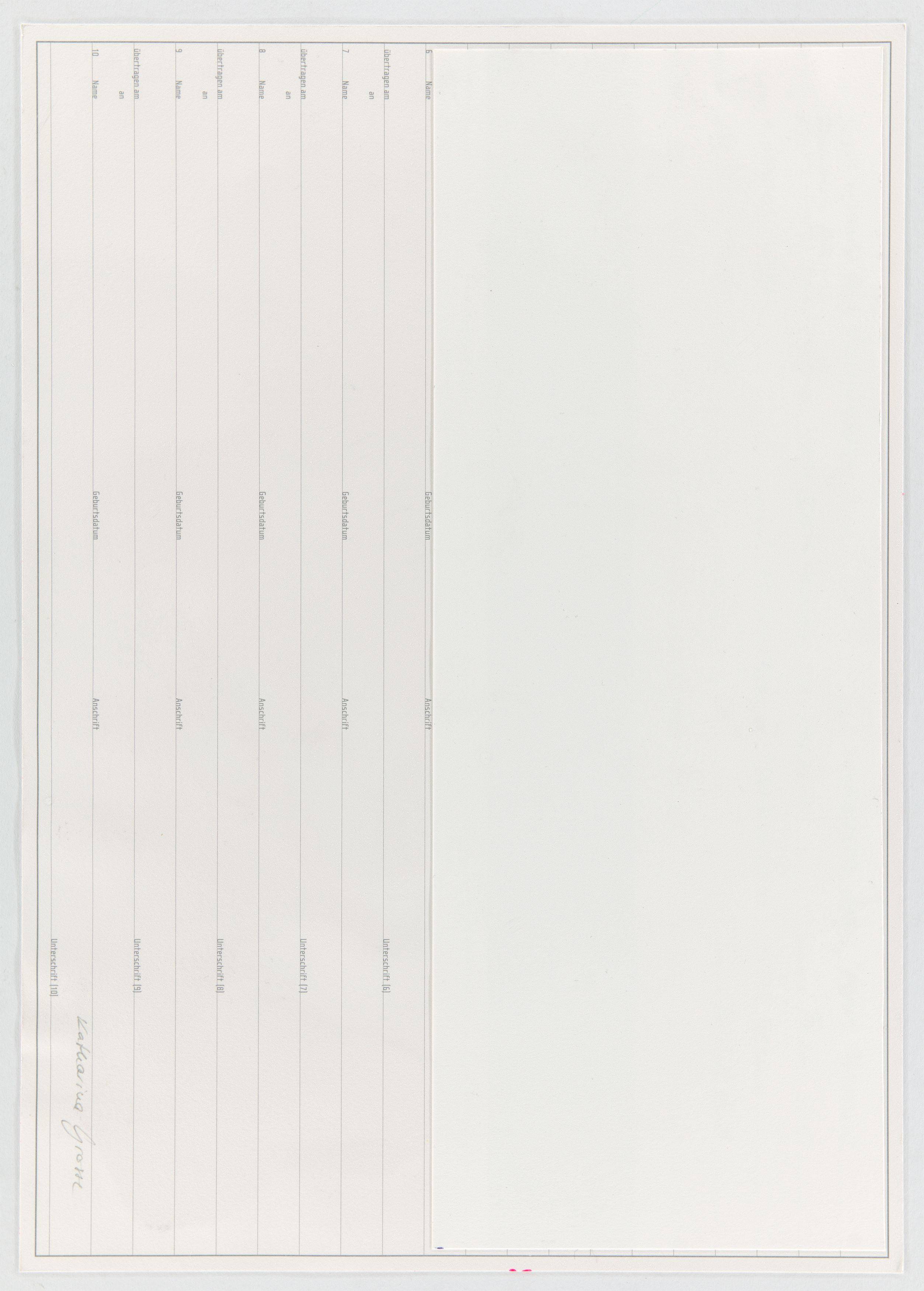 This picture shows the following artwork: Katharina Grosse. Drei Kunstaktien der UferHallen AG. 2011.