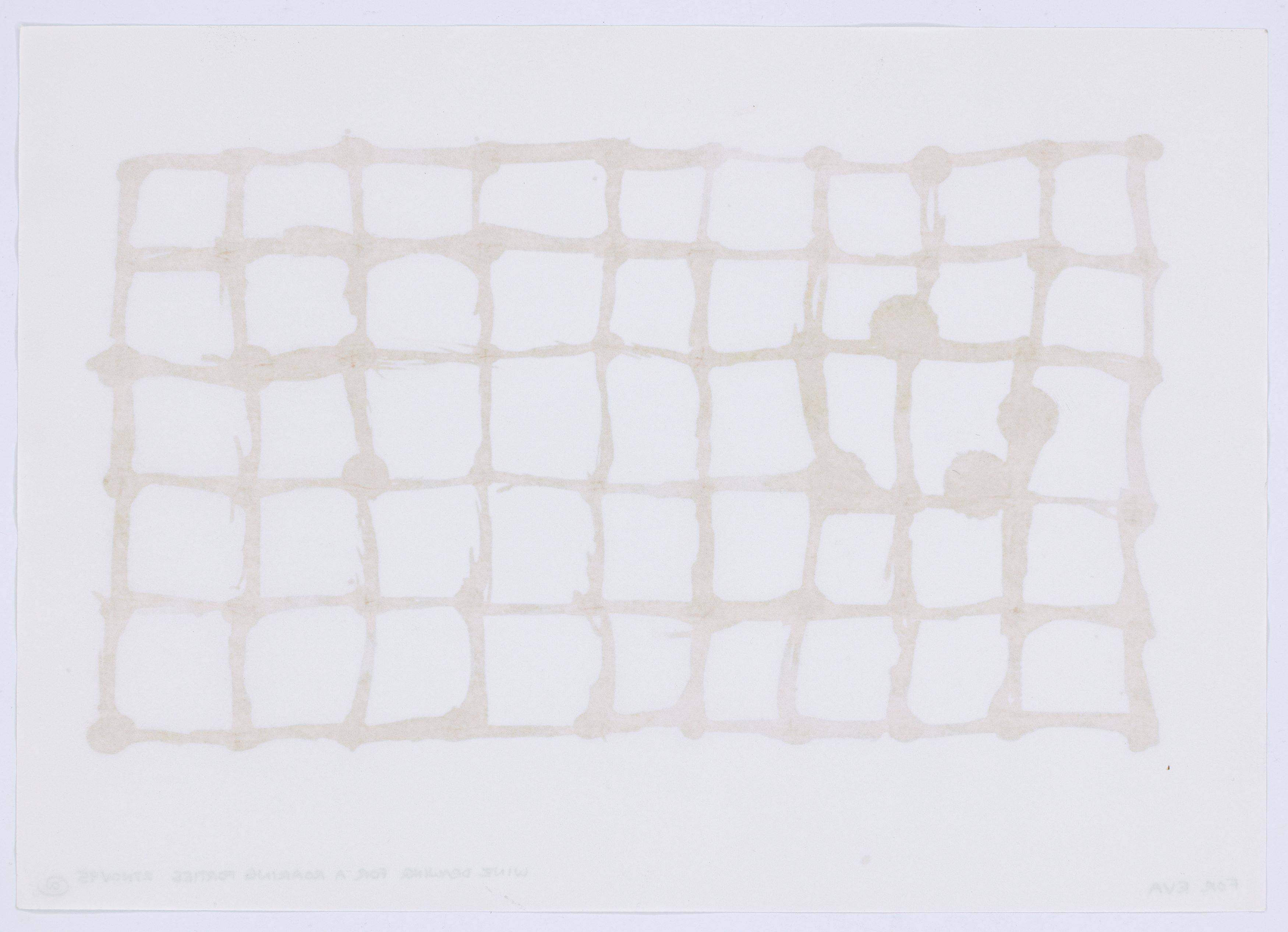 This picture shows the following artwork: Carl Andre. ”WINE DRAWING FOR A ROARING FORTIES”. 1995.