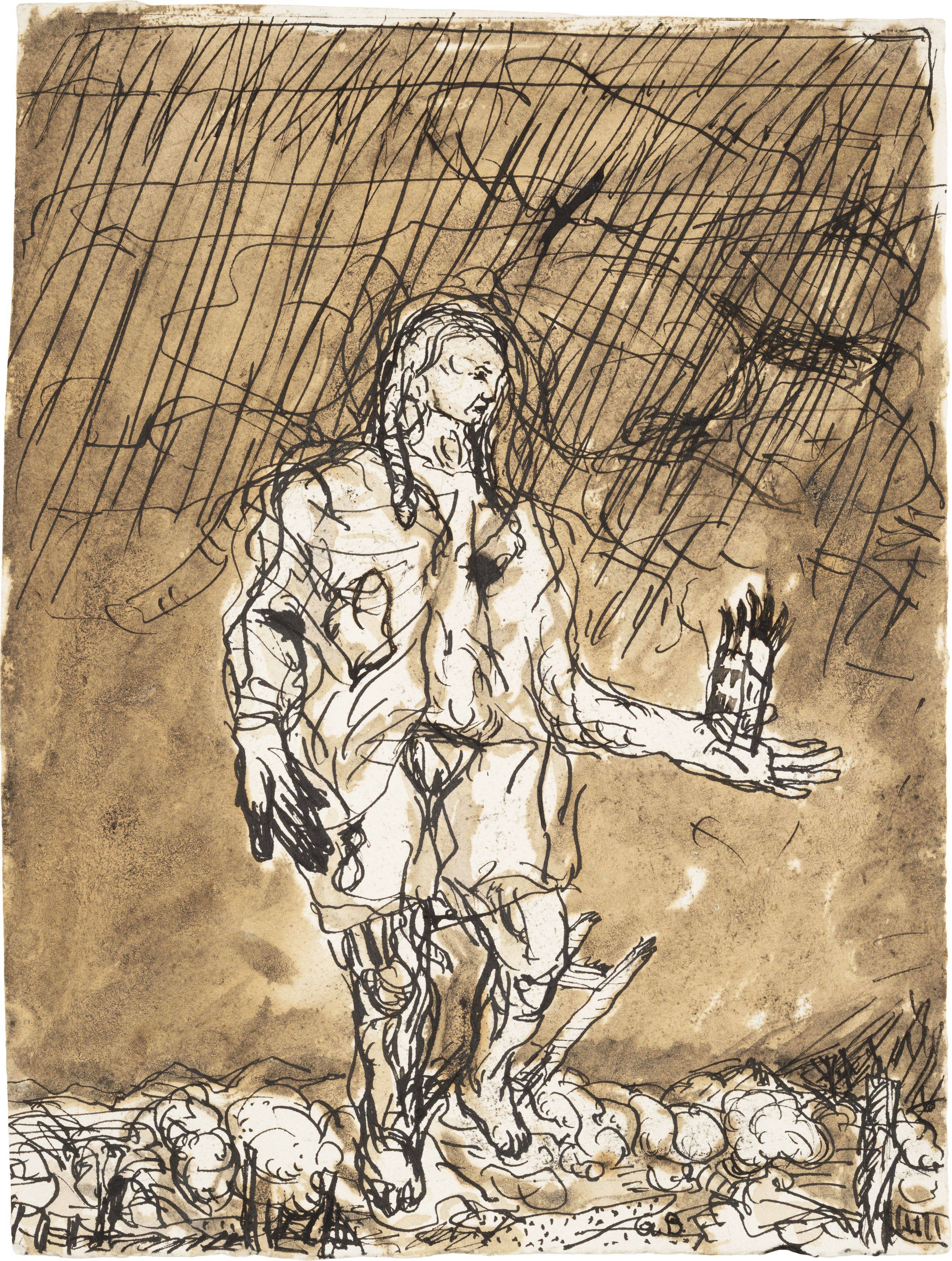Auf diesem Bild ist das folgende Kunstwerk zu sehen: Georg Baselitz. „Hirte“. 1966.
