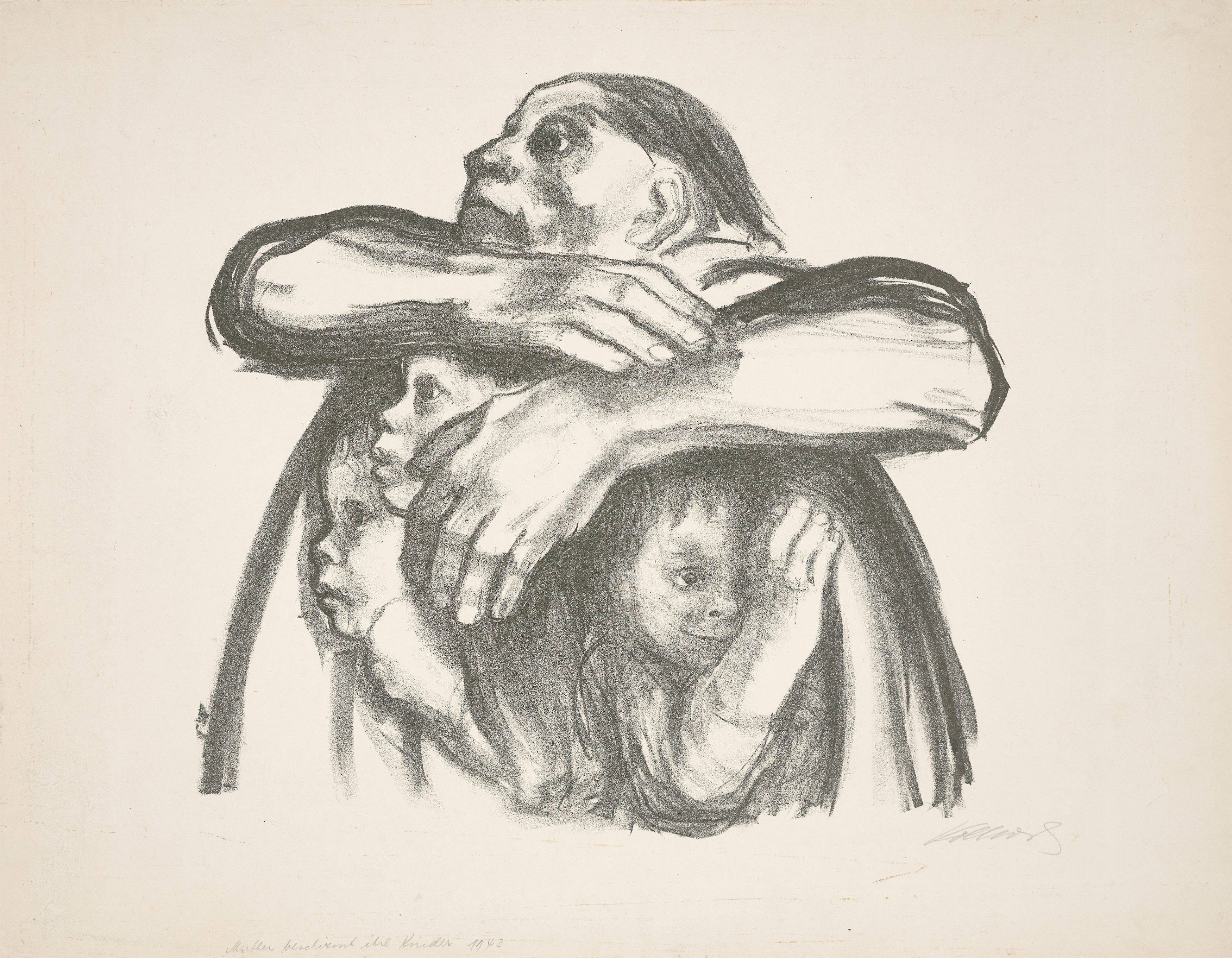 This picture shows the following artwork: Käthe Kollwitz. ”Saatfrüchte sollen nicht vermahlen werden”. 1941.