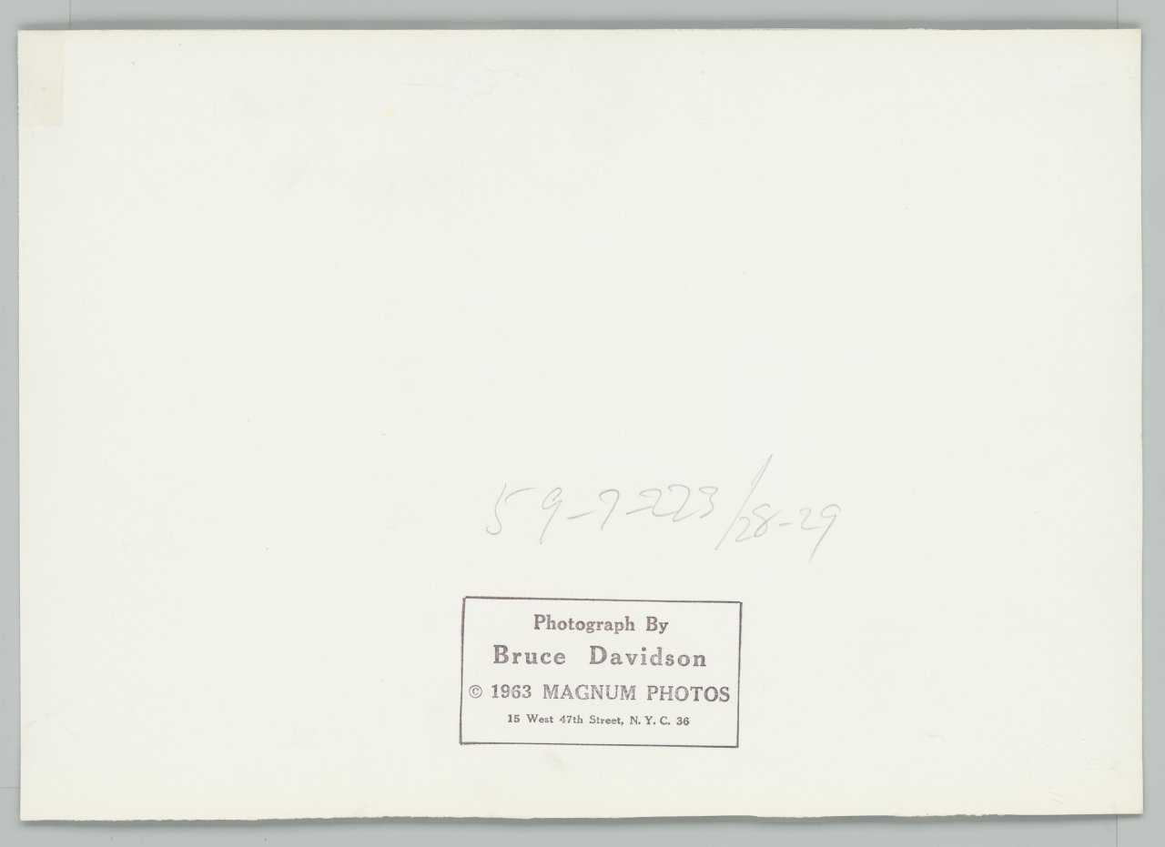 This picture shows the following artwork: Bruce Davidson. New York City, from the series ”Brooklyn Gang”. 1959.