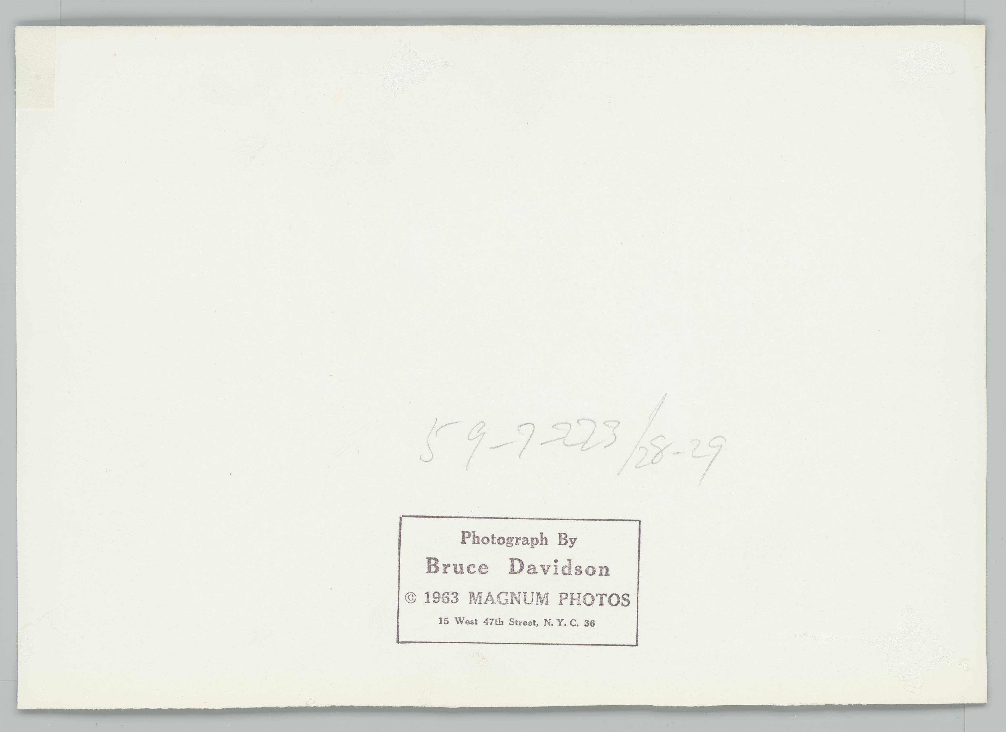 This picture shows the following artwork: Bruce Davidson. New York City, from the series ”Brooklyn Gang”. 1959.