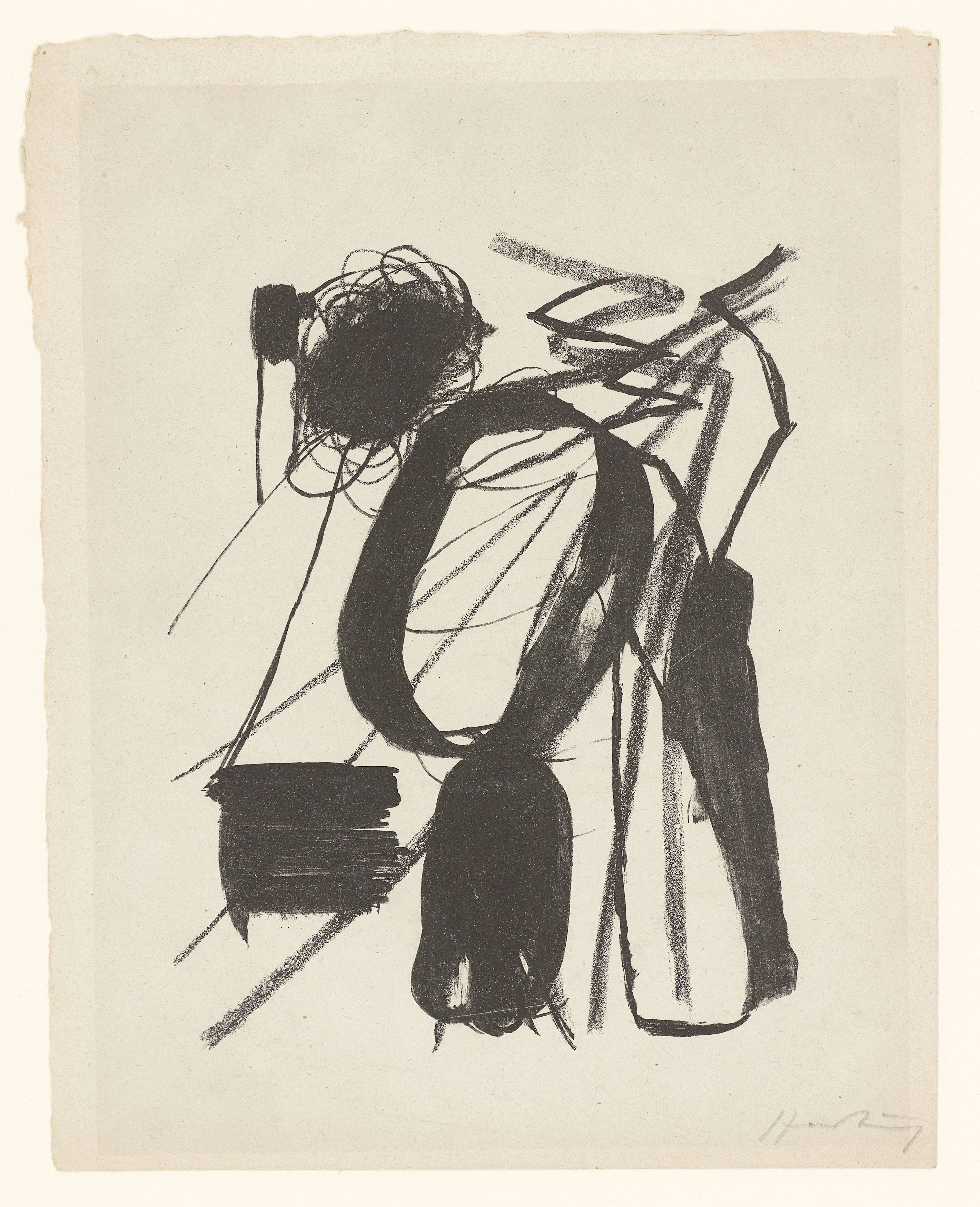 Auf diesem Bild ist das folgende Kunstwerk zu sehen: Hans Hartung. „L 04“. 1946.