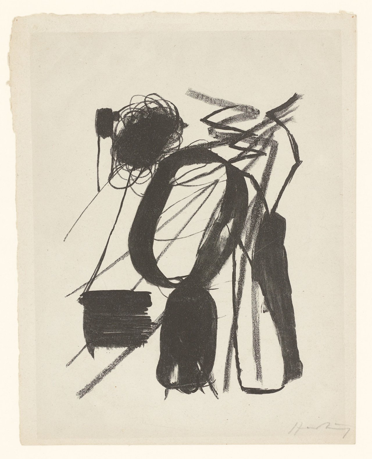 Auf diesem Bild ist das folgende Kunstwerk zu sehen: Hans Hartung. „L 04“. 1946.