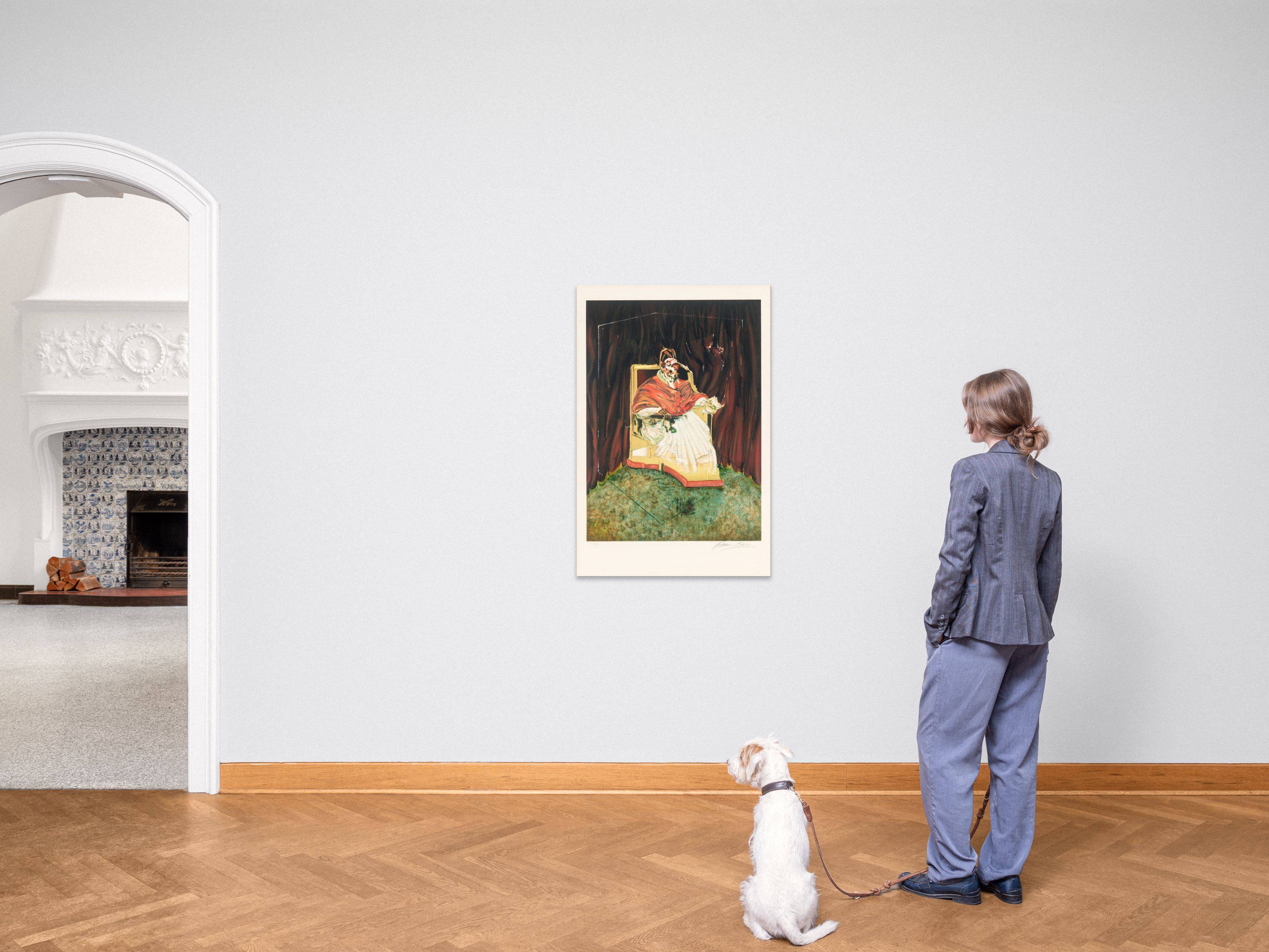 Auf diesem Bild ist das folgende Kunstwerk zu sehen: Francis Bacon. „Study for portrait of Pope Innocent X after Vélasquez“. 1989.