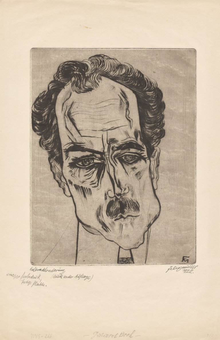 Auf diesem Bild ist das folgende Kunstwerk zu sehen: Conrad Felixmüller. „Porträt Justizrat James Broh“. 1922.