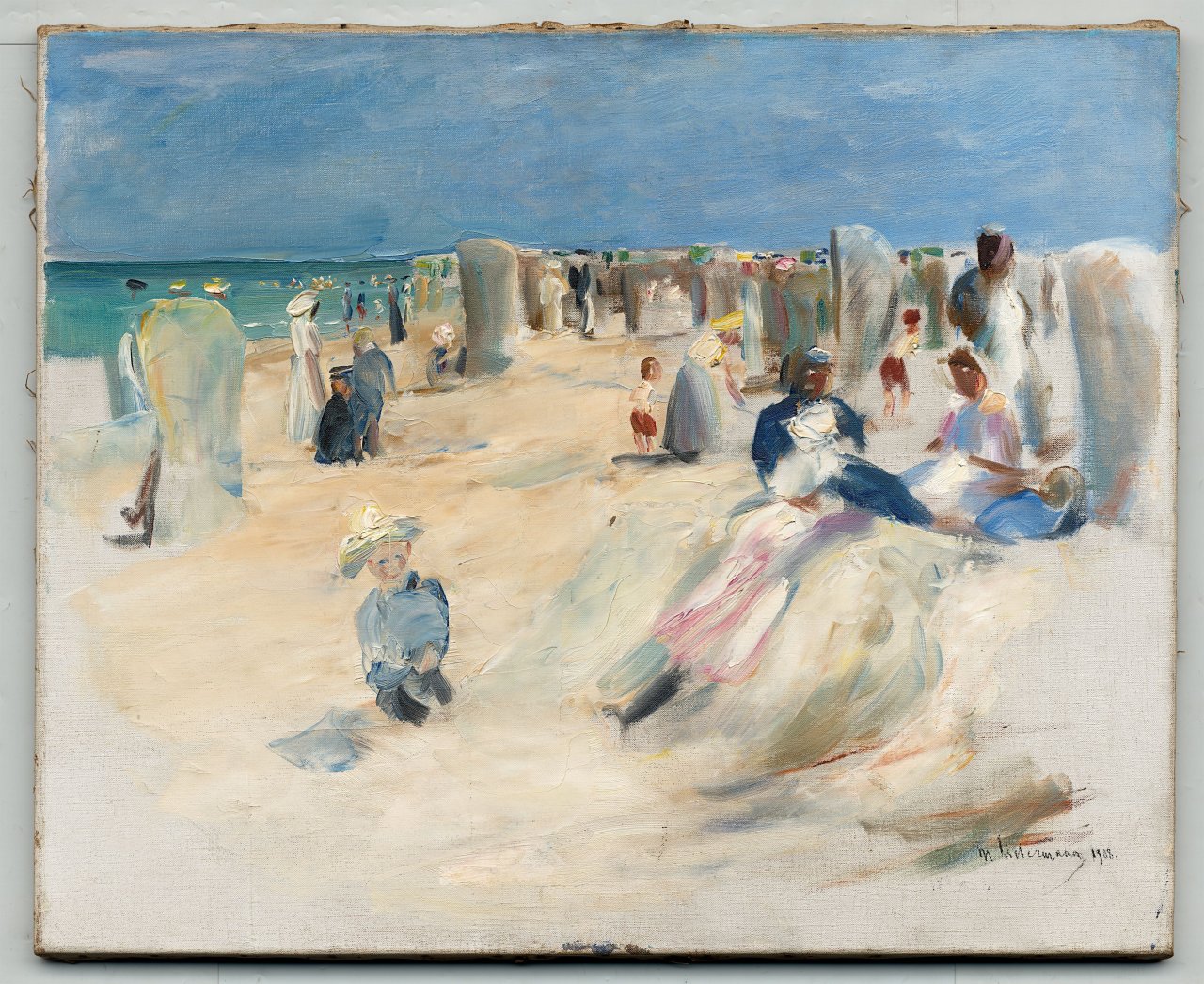 Auf diesem Bild ist das folgende Kunstwerk zu sehen: Max Liebermann. „Am Strand von Noordwijk“. 1908.
